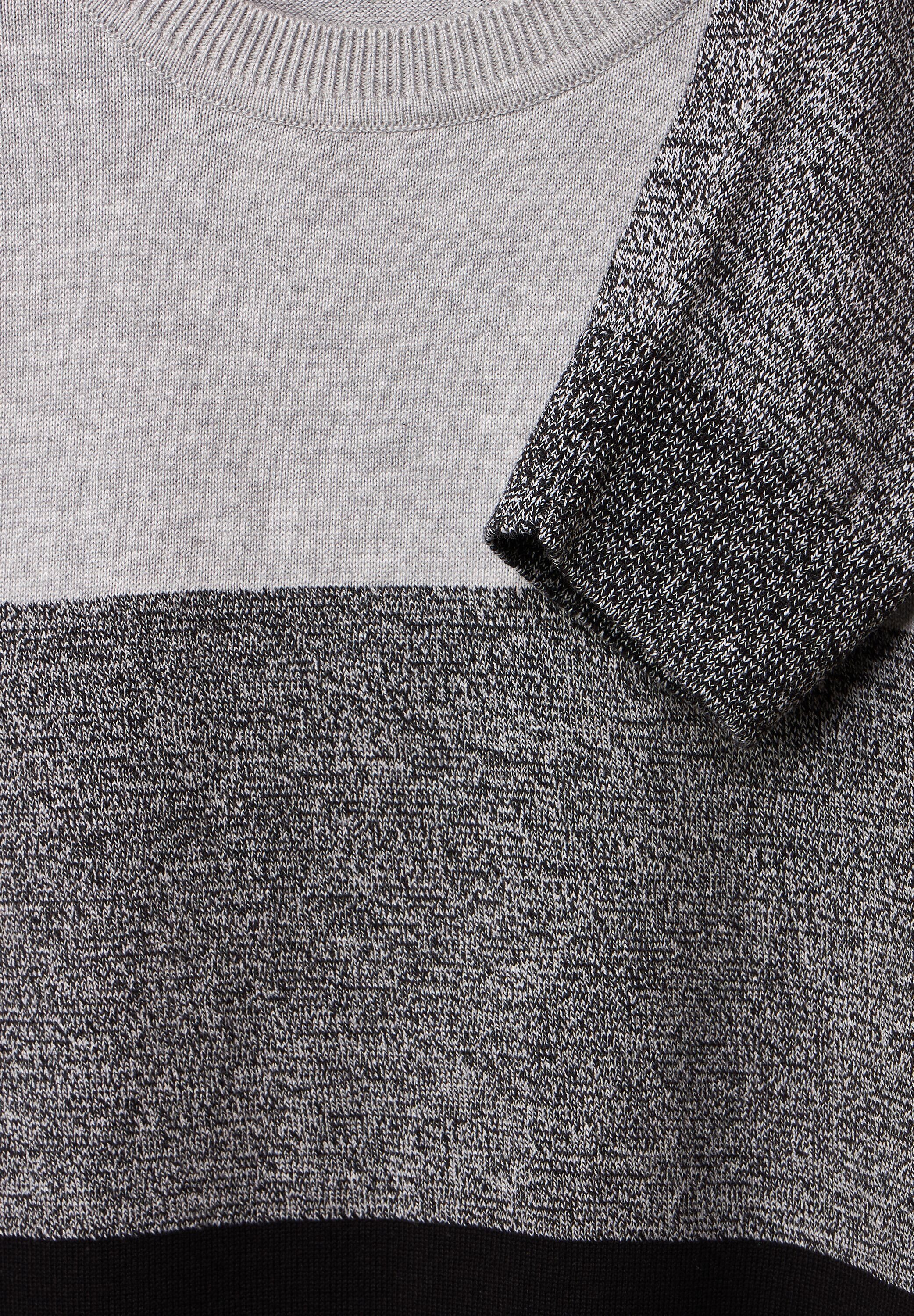 STREET ONE MEN Rundhalspullover mit Rundhalsausschnitt