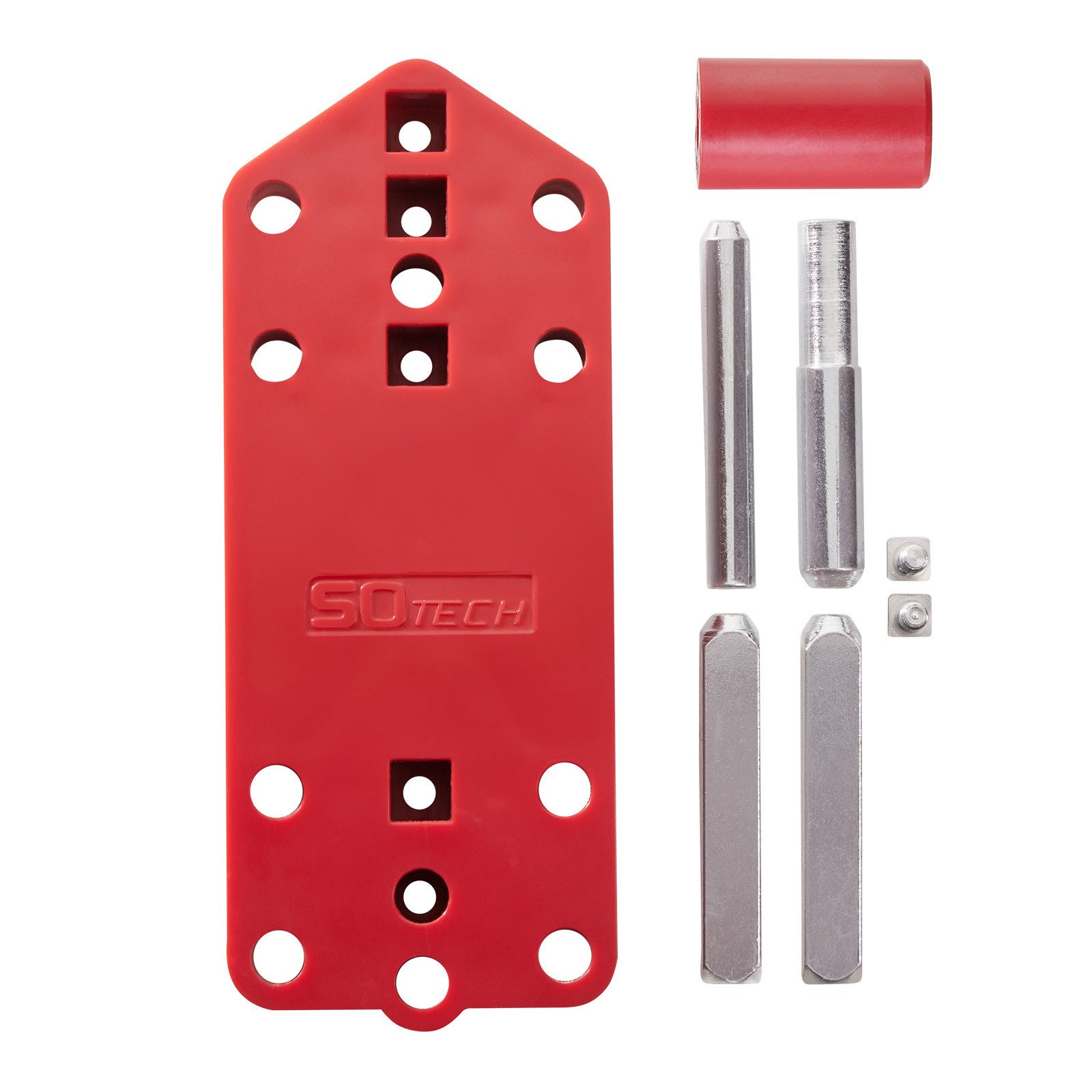 SO-TECH® Bohrlehre für Türdrücker mit Rosettengarnitur (mit 72, 78, 92 mm Entfe, 1-tlg., für Türen mit Buntbart, Profilzylinder, WC & Wechselschloss