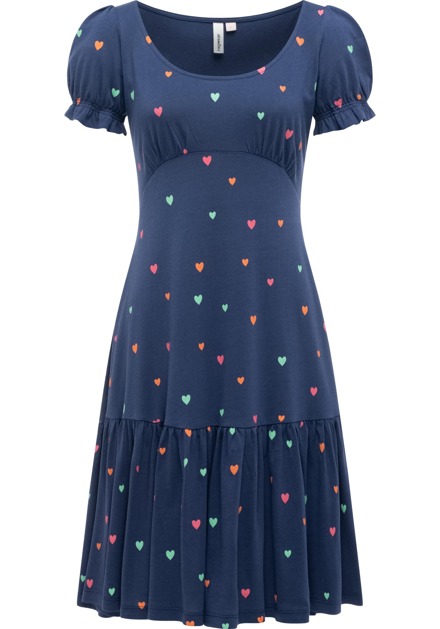 Ragwear A-Linien-Kleid Orise Print Knielanges verspieltes Sommerkleid