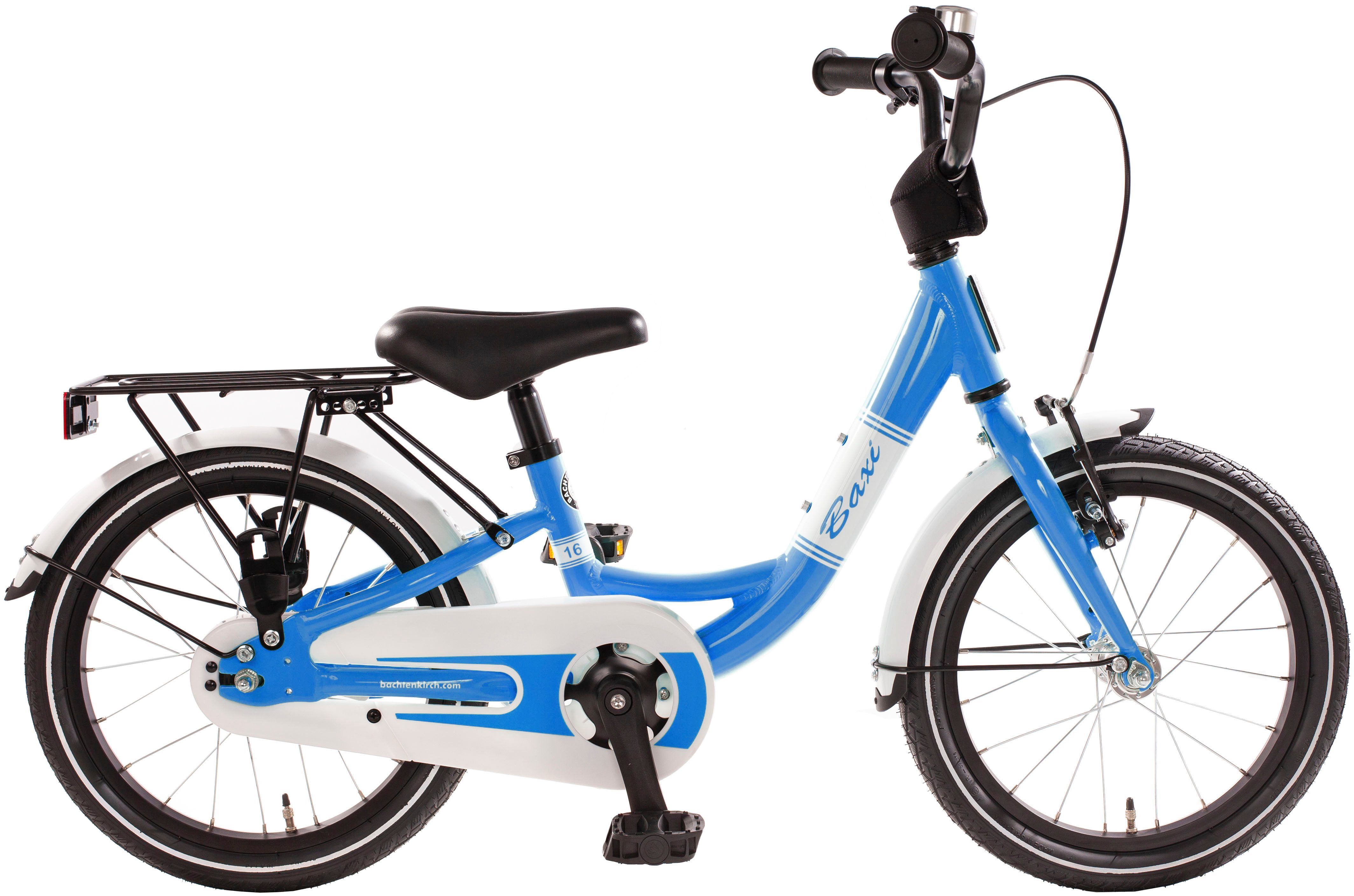 Bachtenkirch Kinderfahrrad 16" Baxi - blau, 1 Gang, ohne Schaltung, (Packung), Alu Kinderfahrrad mit Vollausstattung, erhältlich in 14/16/18 Zoll