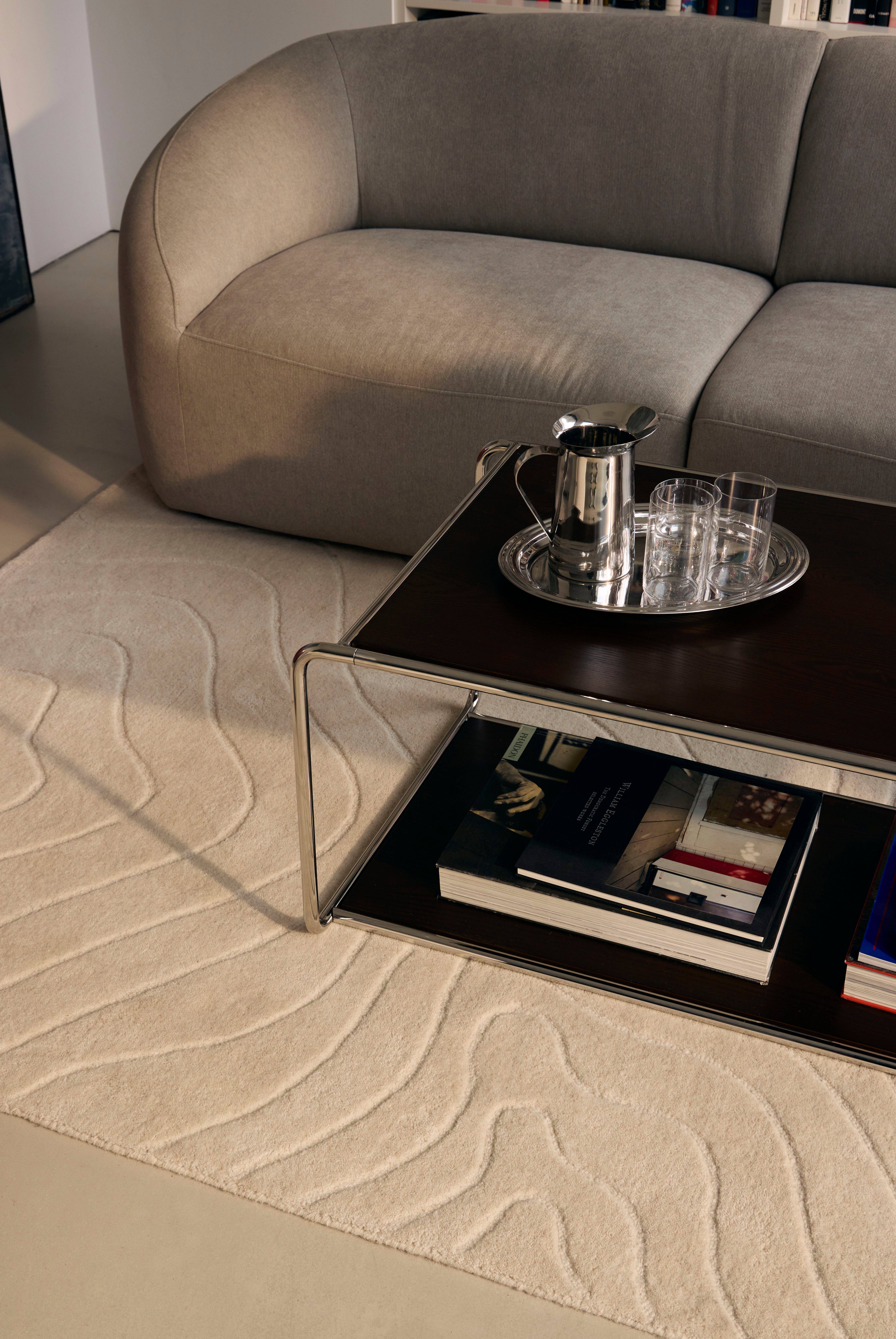 LeGer Home by Lena Gercke Wollteppich Zarrah, mit Wellendesign, Linienmuster, rechteckig, Höhe: 14 mm, reine Wolle, modern, Scandi, Wohnzimmer, Schlafzimmer, Es – Bild 2 von 5