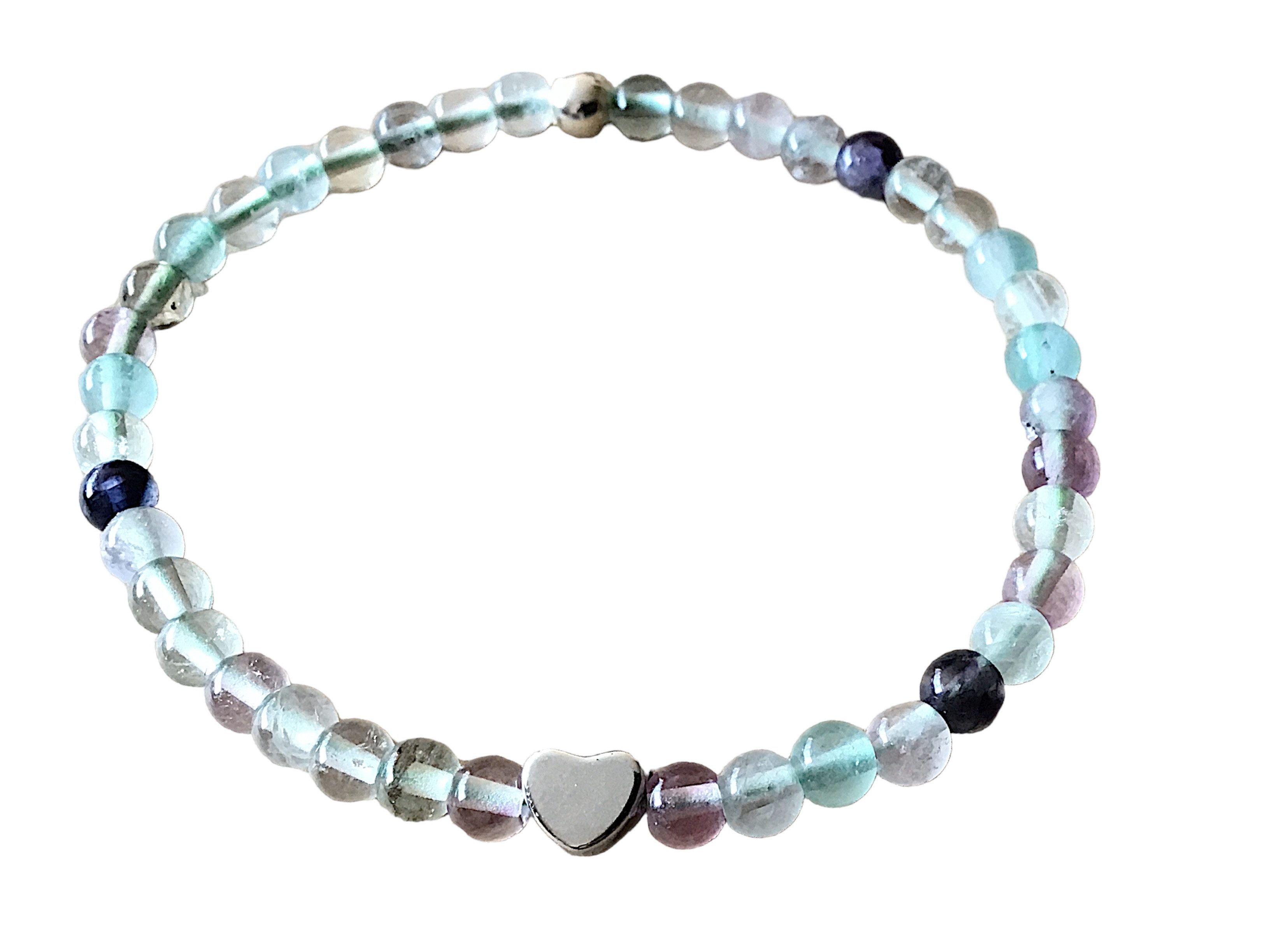 Steinfixx® Perlenarmband Fluorit Perlenarmband 925 Silberperle incl. Gesche günstig online kaufen
