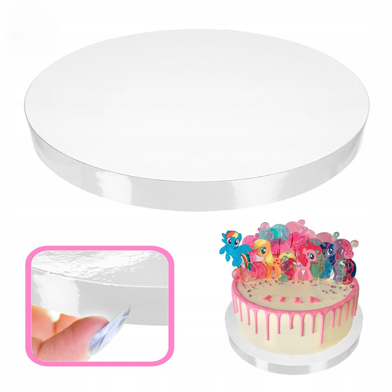 Festivalartikel Tortenplatte Goldener Styrodur Tortenunterlage Verschiedene Durchmesser, Styrodur, (1-tlg)