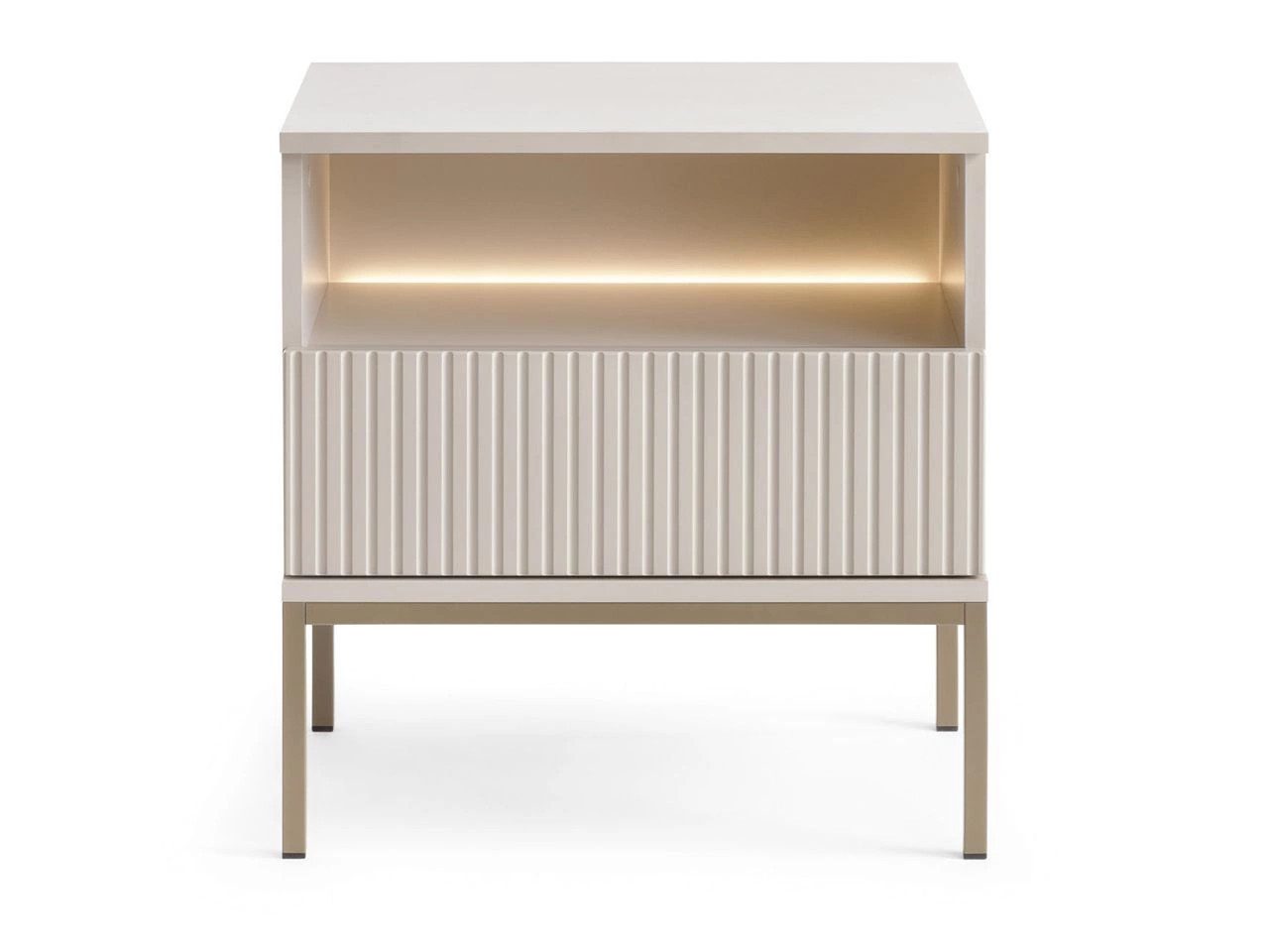 GrainGold Nachttisch DEO mit LED, Griffloss, Push-To-Open - 56x39x54 cm - K günstig online kaufen