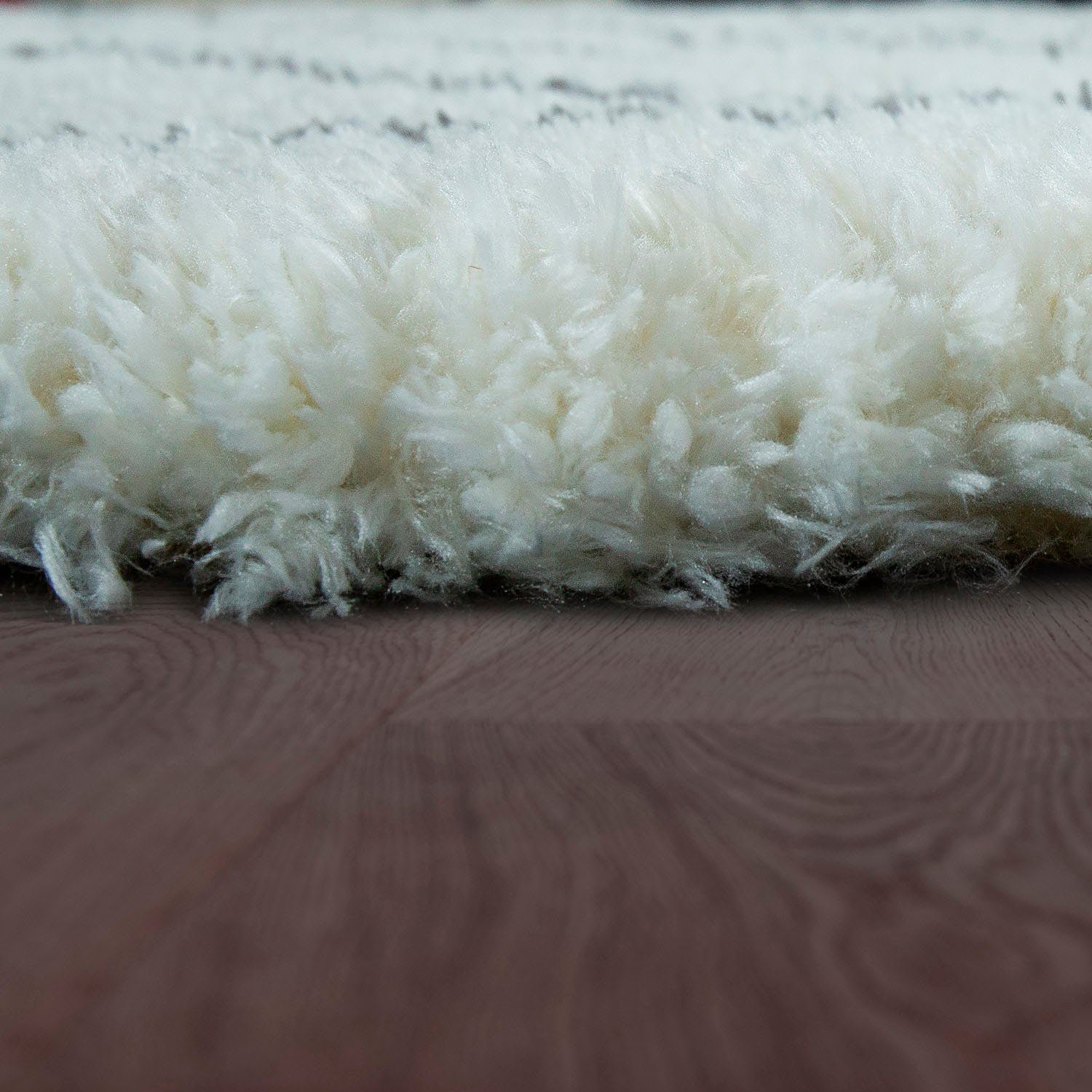 Paco Home Hochflor-Teppich Maghreb 075, rechteckig, Höhe: 54 mm, Rauten Muster, Scandi Design, weich und flauschig