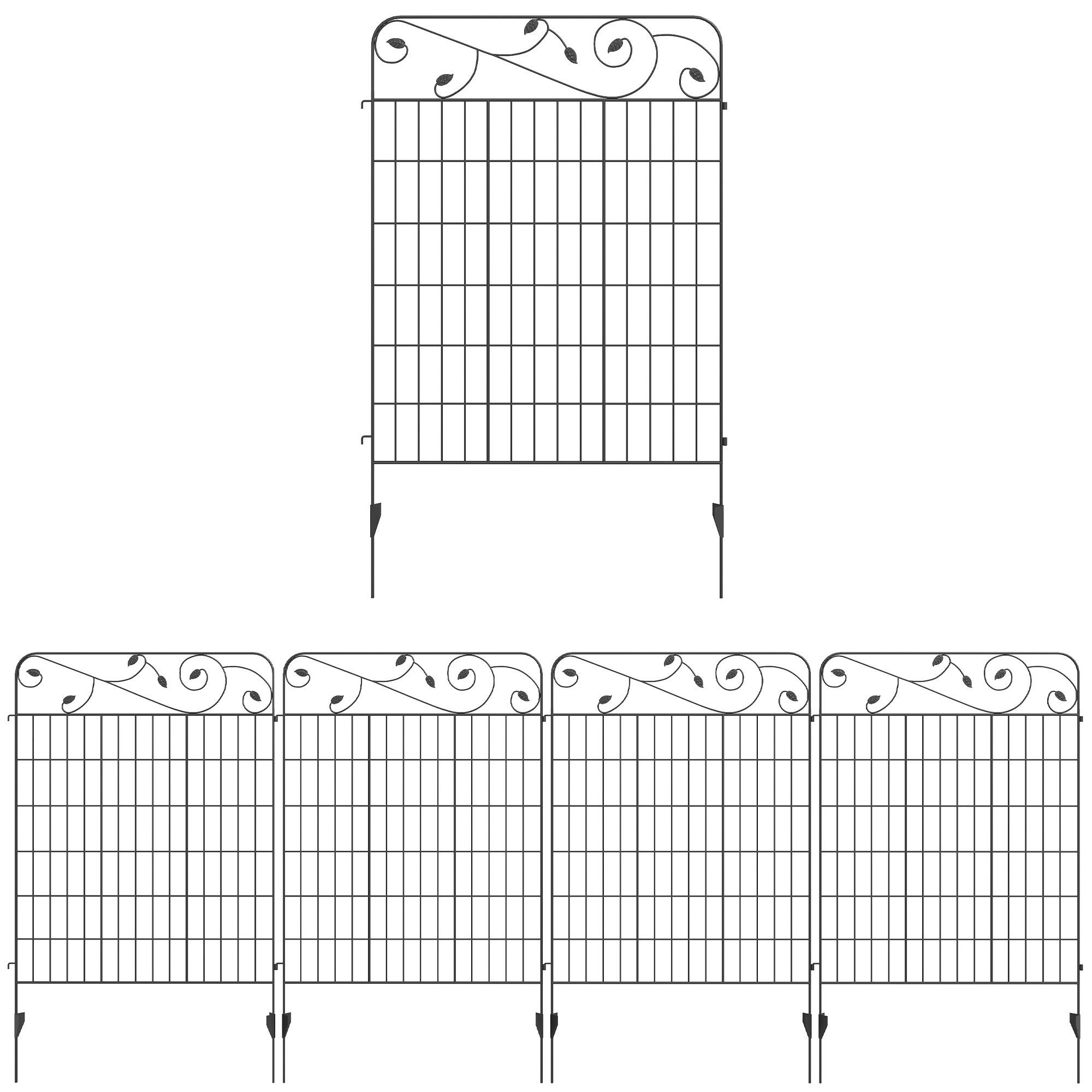 Kunsthecke Gartenzaun Gitterzaun Zaun, Vintage-Design, wetterbeständig, furnicato, Höhe 110 cm