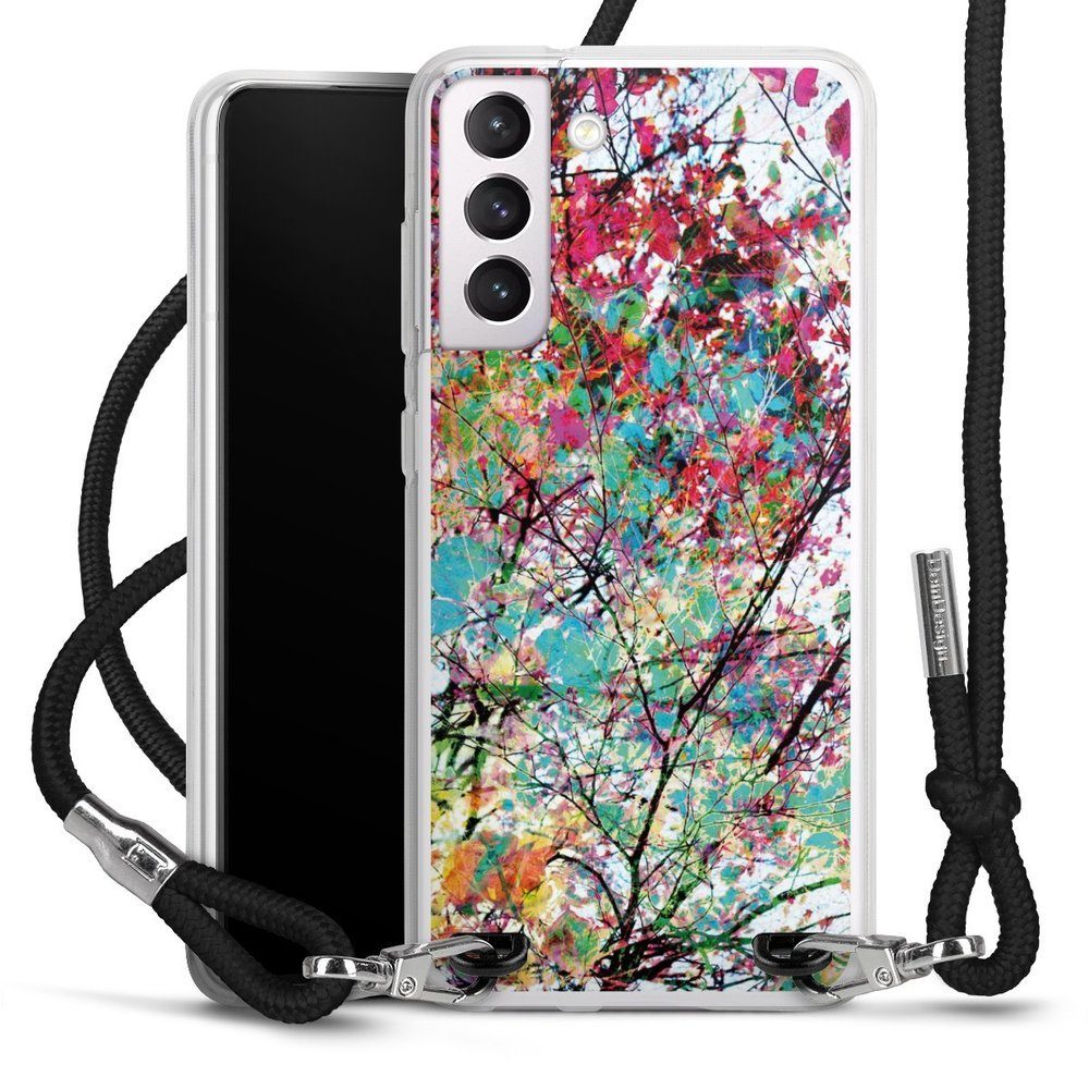 DeinDesign Handyhülle Malerei Blätter Kunst Autumn8, Samsung Galaxy S21 FE 5G Handykette Hülle mit Band Case zum Umhängen