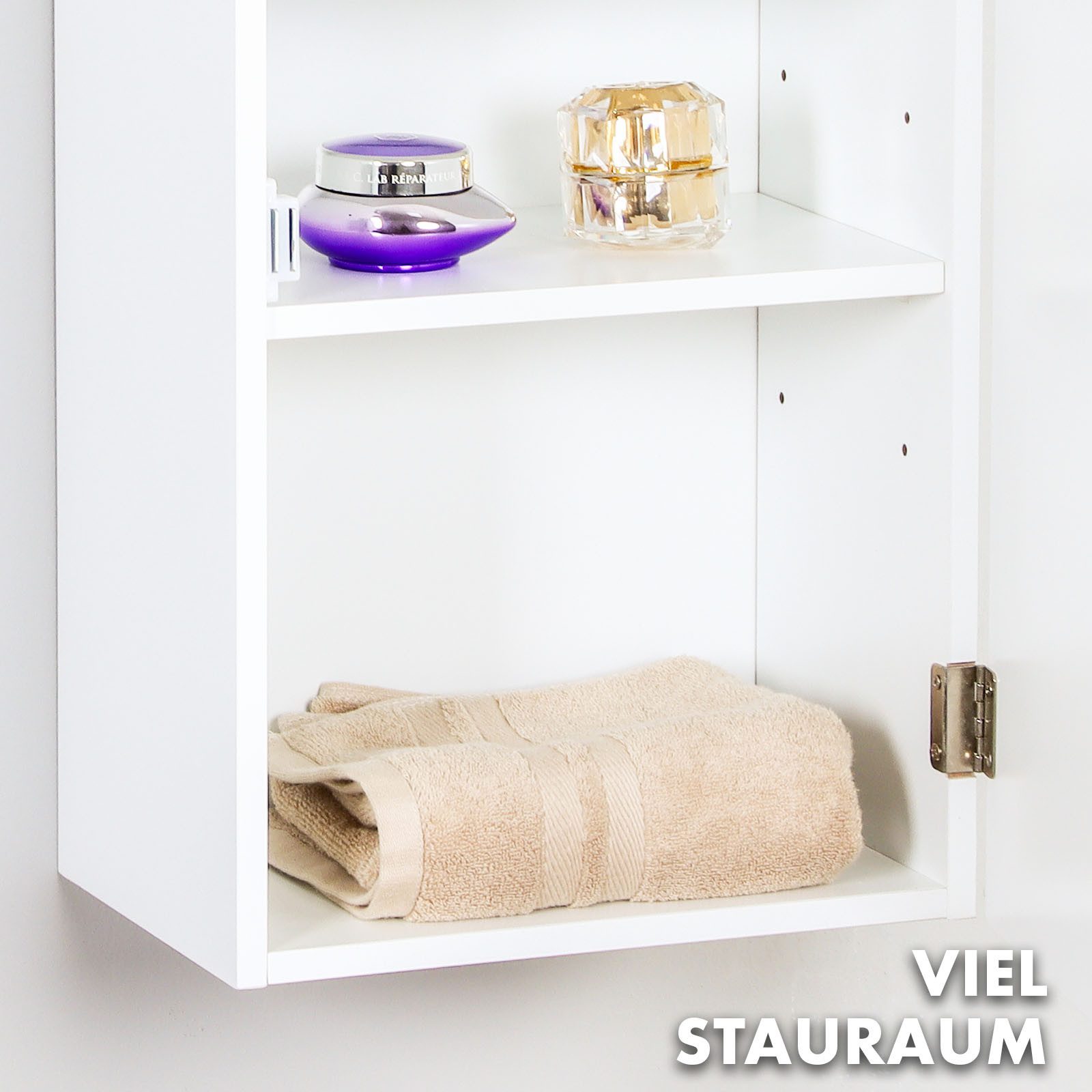 Kubus Hochschrank Badezimmerschrank Austin, Platzsparender Stauraum mit Stil Feuchtigkeitsbeständig und langlebig