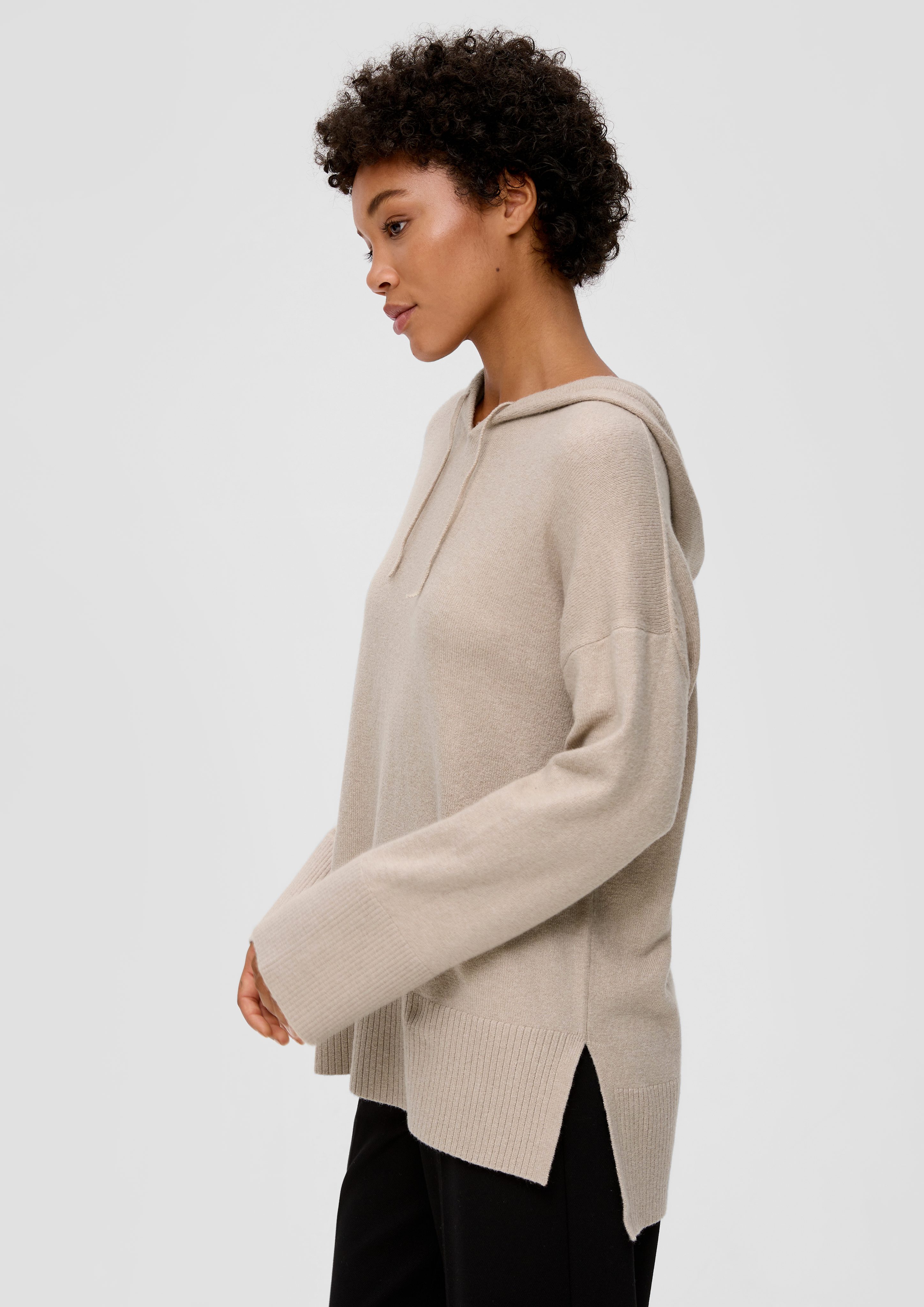 Strickpullover Strickpullover mit verlängertem Rückensaum