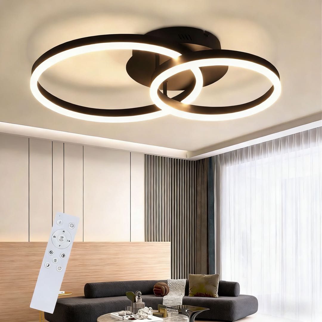Nettlife LED Deckenleuchte Gold / Silber / Schwarz Wohnzimmerlampe Modernes günstig online kaufen