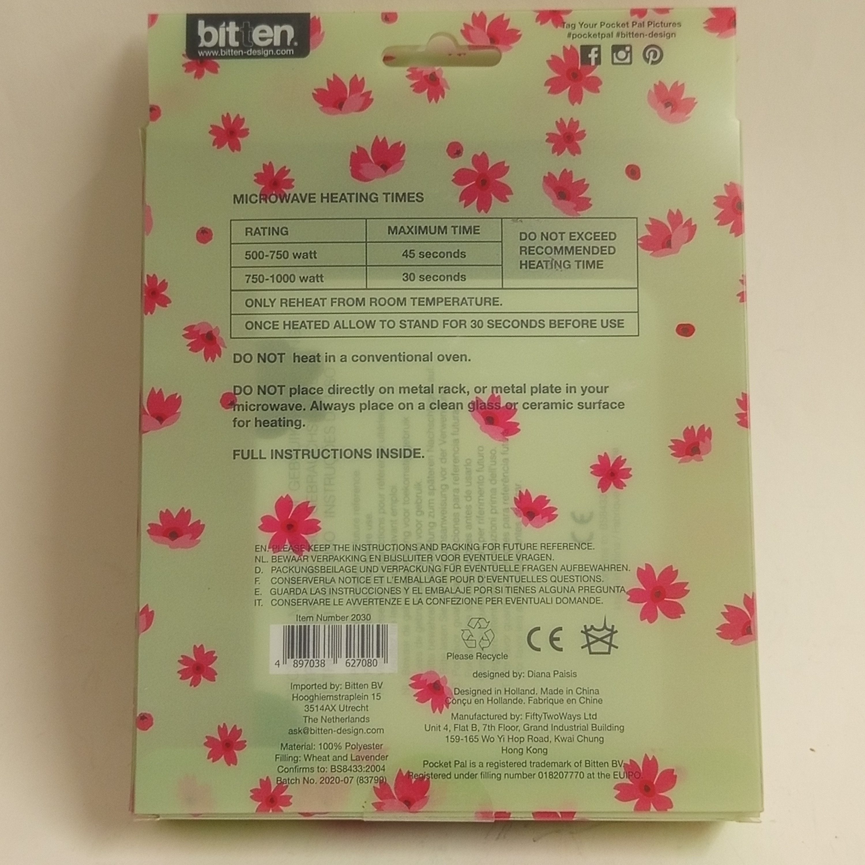 bitten Wärmekissen Happy Zoe Mini Körnerkissen mit Lavendelduft