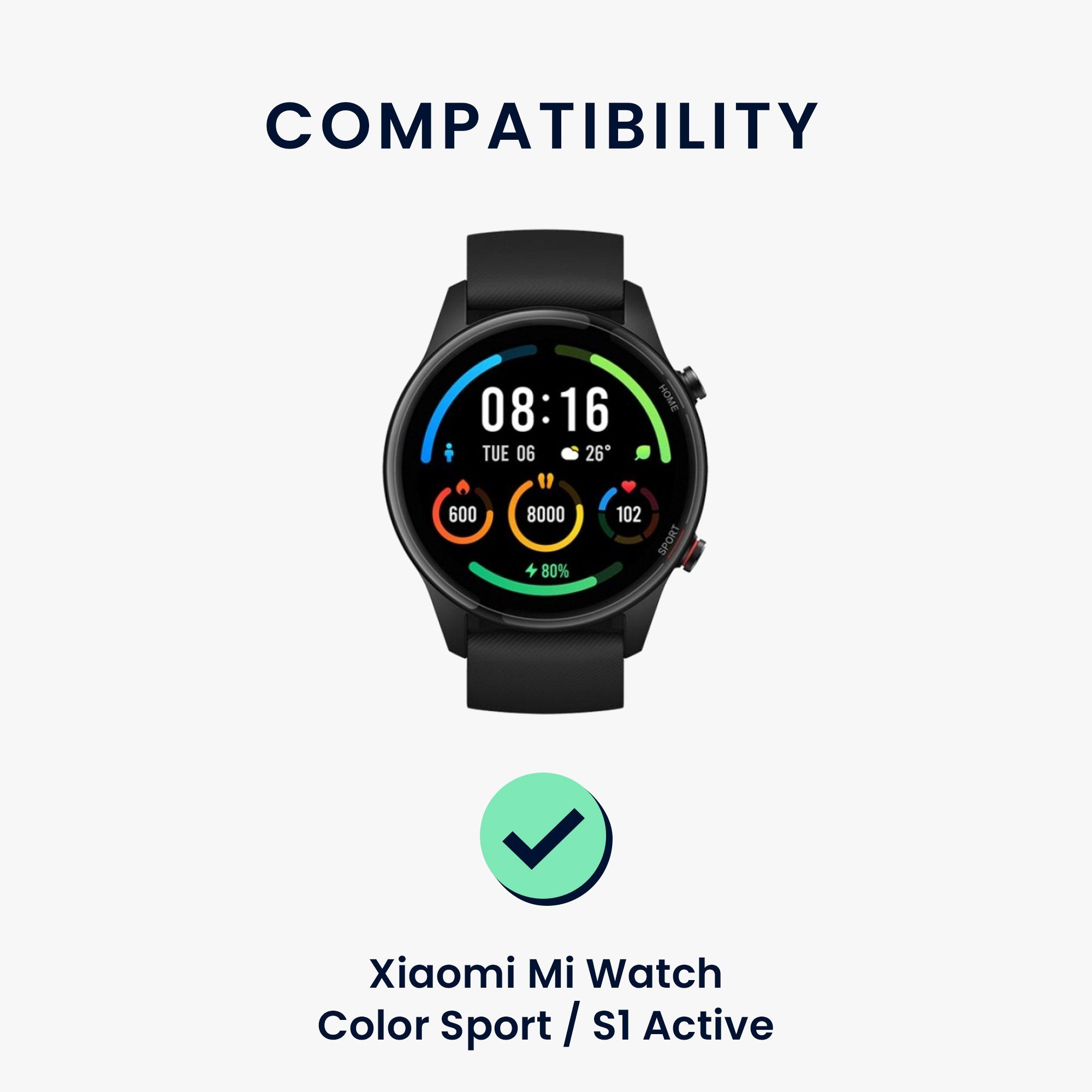 kwmobile Uhrenarmband 2x Sportarmband für Sport Armband / Xiaomi S1 Color Set TPU Watch Mi Fitnesstracker Active, Silikon