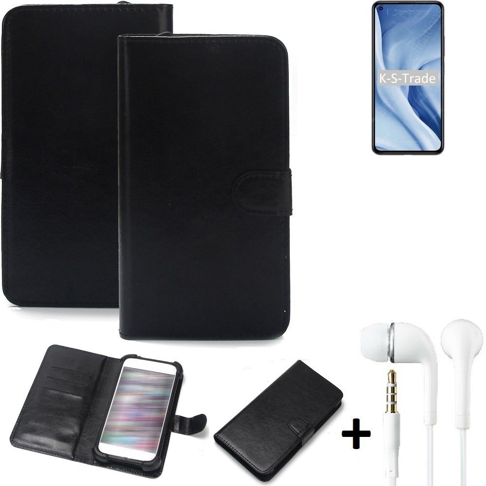 K-S-Trade Handyhülle für Xiaomi 11 Lite 5G NE, Wallet Case Handyhülle Schutzhülle Flip cover Flipstyle Tasche