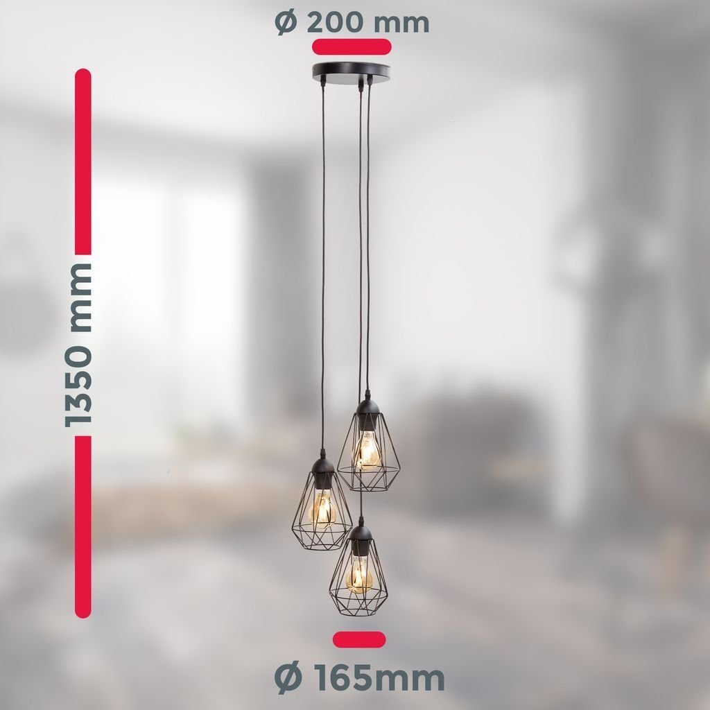B.K.Licht LED Pendelleuchte Pendellampe 40W E27 günstig online kaufen