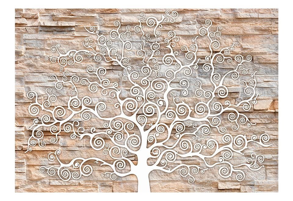 Tree Tapete Stone m, halb-matt, 1x0.7 Design lichtbeständige Vliestapete KUNSTLOFT