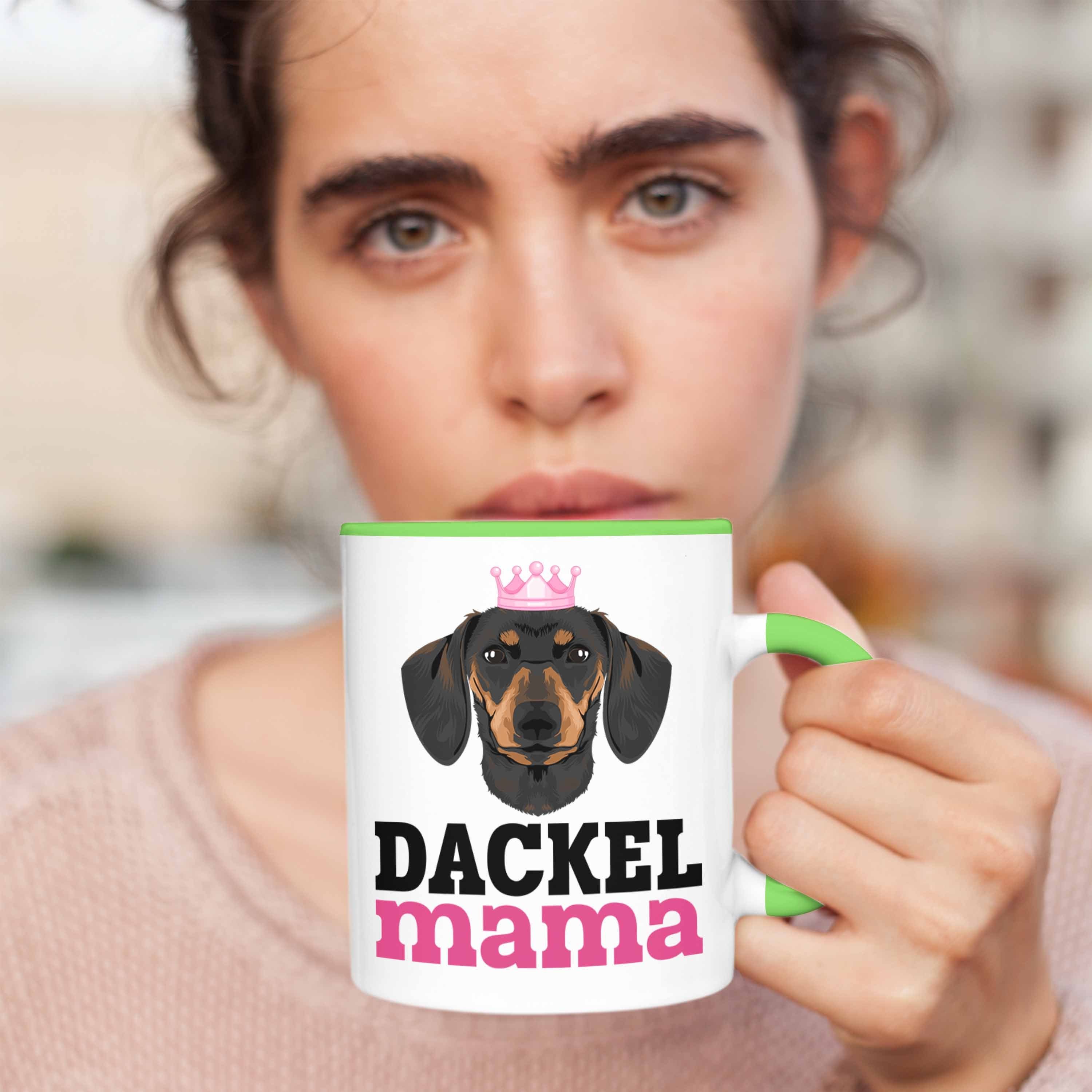 Tasse Grün Lustig Mama Dackel Geschenke Trendation Dachshund Rauhaardackel Tasse Dackel