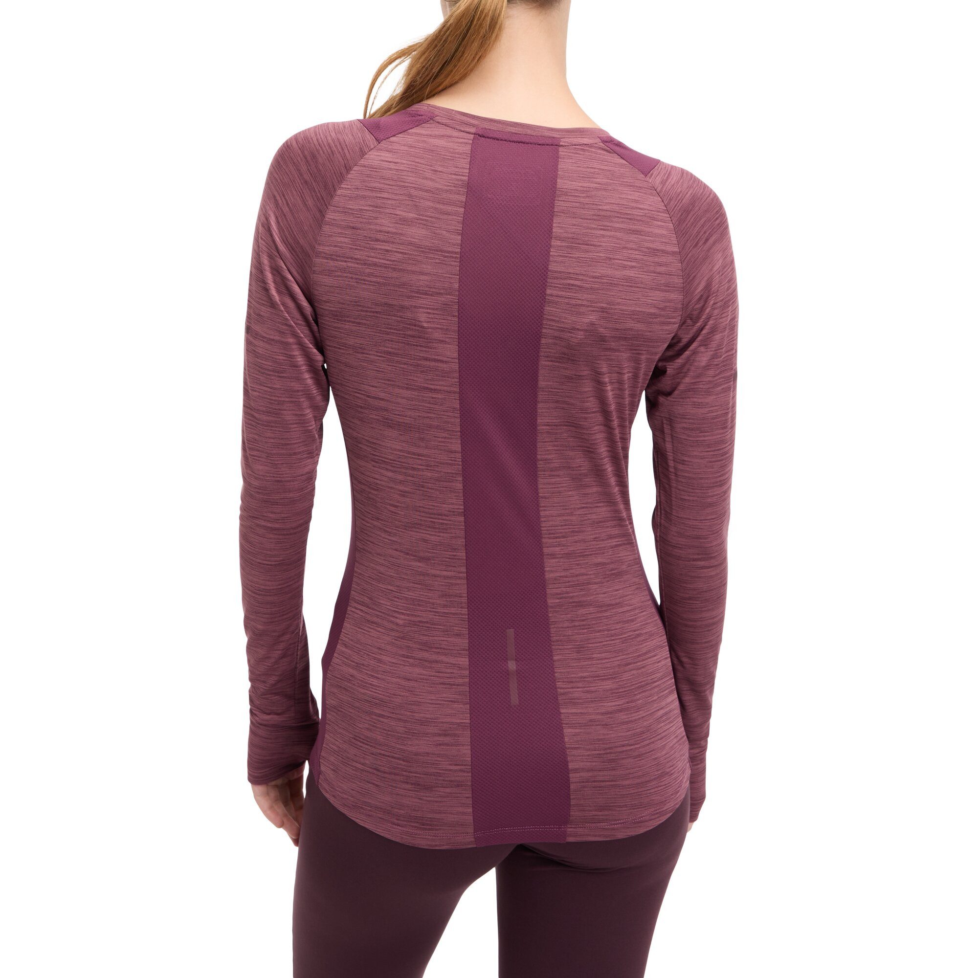 Energetics Langarmshirt Da.-Langarmshirt Evii L/S W MELANGE/RED WINE/RED günstig online kaufen