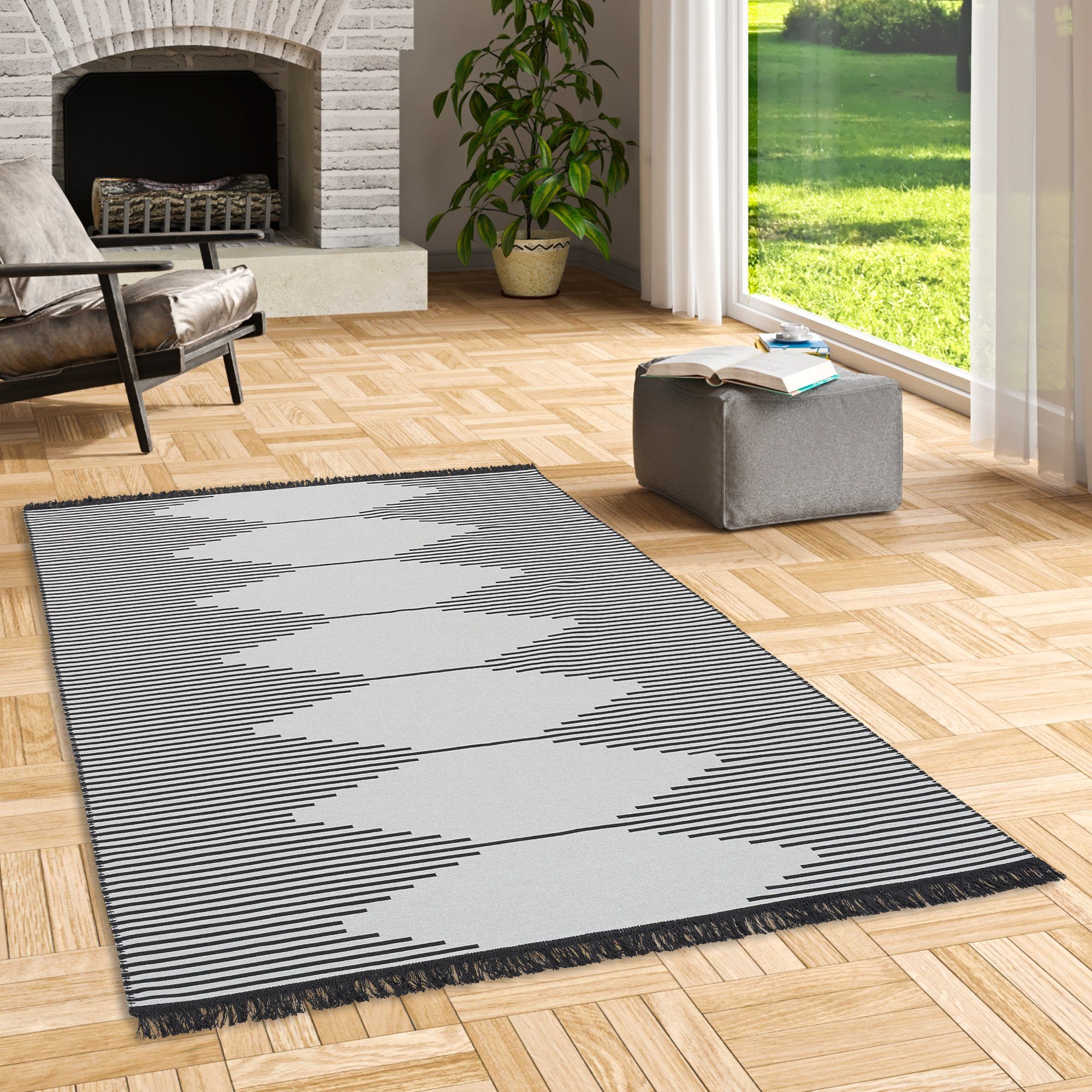 Pergamon Wollteppich Teppich Beidseitig Ethno Kelim Trend, Rechteckig, Höhe günstig online kaufen