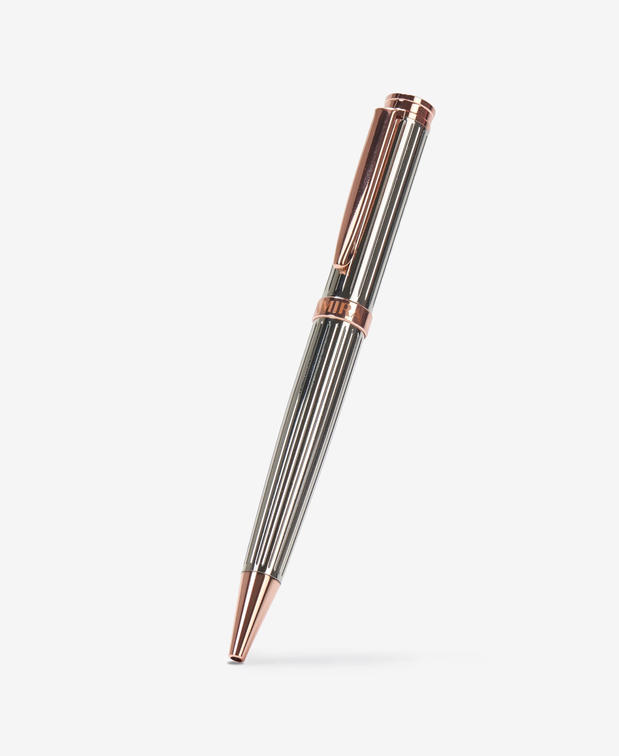 GLAMIRA Kugelschreiber Metallkugelschreiber - Silber mit Roségold, (1-tlg), hochwertiges Kupfer, schlankes Design