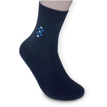 Die Sockenbude Kurzsocken KOMFORT (Bund, 5-Paar, braun grau blau schwarz) mit Komfortbund ohne Gummi