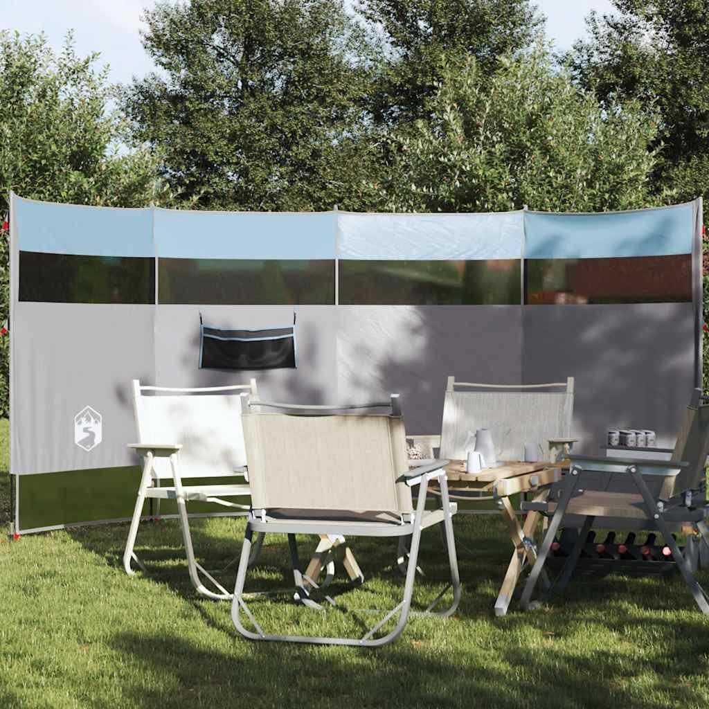 vidaXL Windschutz, Camping-Windschutz Blau 366x152x152 cm Wasserdicht