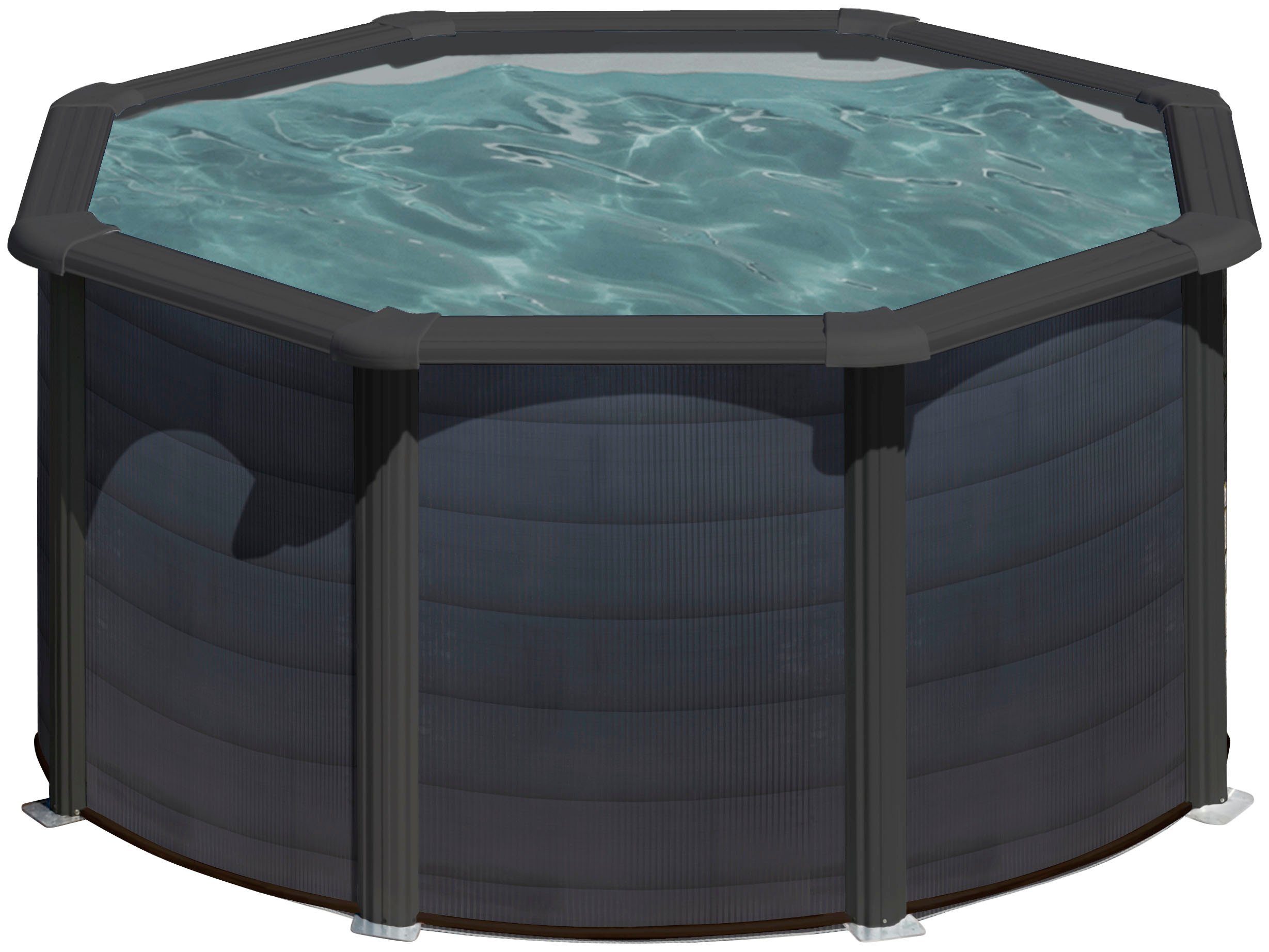 Gre Rundpool GRAPHITE (Set), 4-tlg., Stahlwandpool, günstig online kaufen