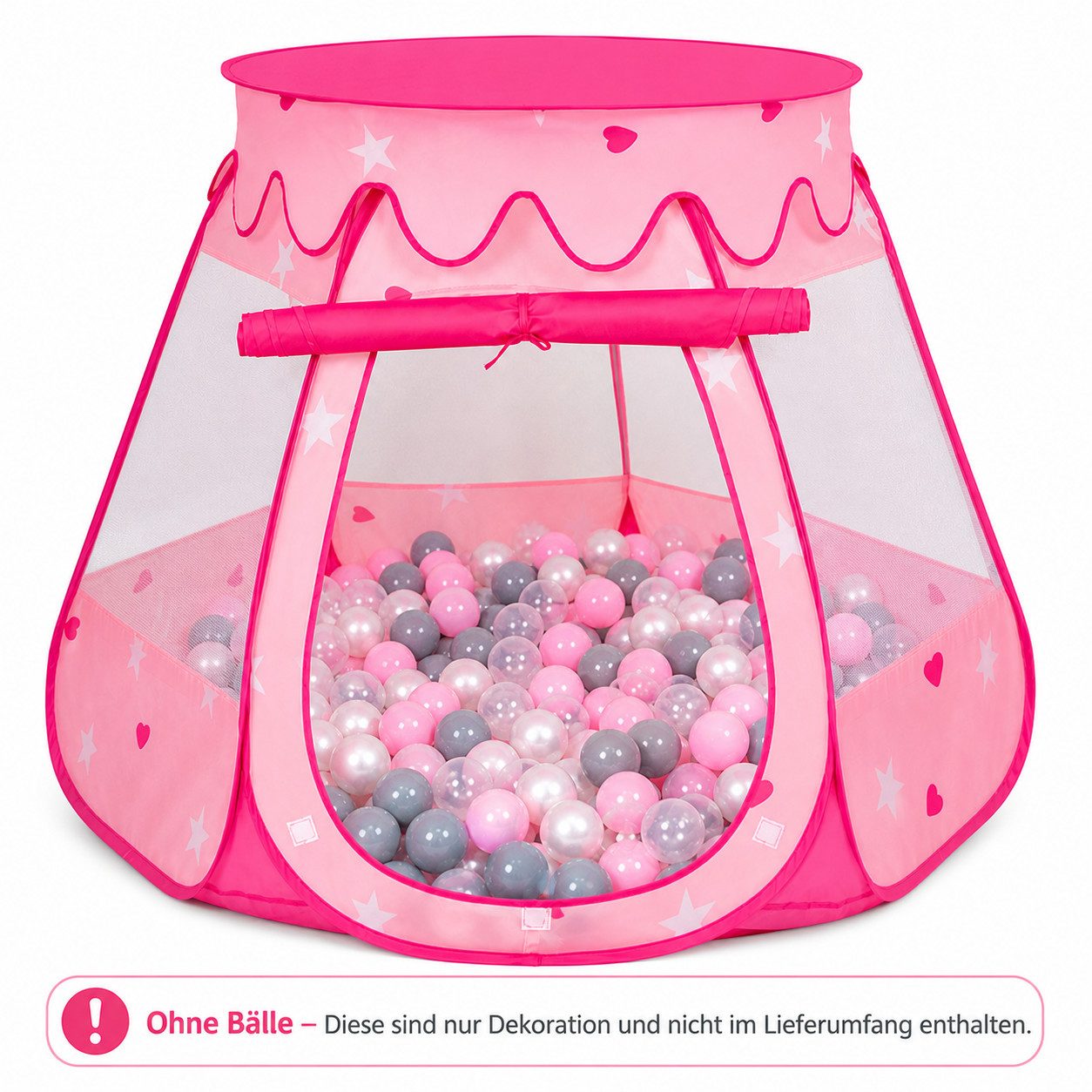 SELONIS Spielzelt Kinder Spielzelt Pink 105x90 cm faltbar Indoor Outdoor Zelt Mädchen (Spielzelt-Set für Mädchen, faltbar, Indoor & Outdoor geeignet, Kinder Spielzelt mit Tragetasche – faltbares Indoor & Outdoor Zelt) Leichtes faltbares Kinderzelt für Mädchen, Indoor & Outdoor geeignet