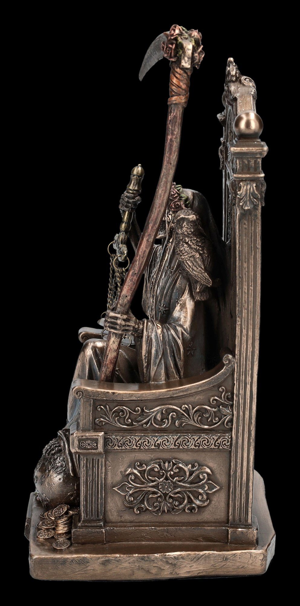 auf GmbH - - Fantasy Figuren Figur Veronese Muerte mit Sense Reaper Thron Shop Dekofigur Santa - Dekofigur Gothic