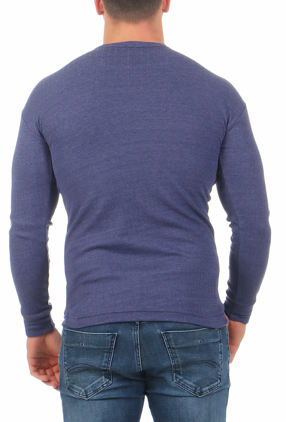 CLEO STYLE Thermounterhemd Herren Thermo Unterhemd CL 4035 Blau 9/ 3XL