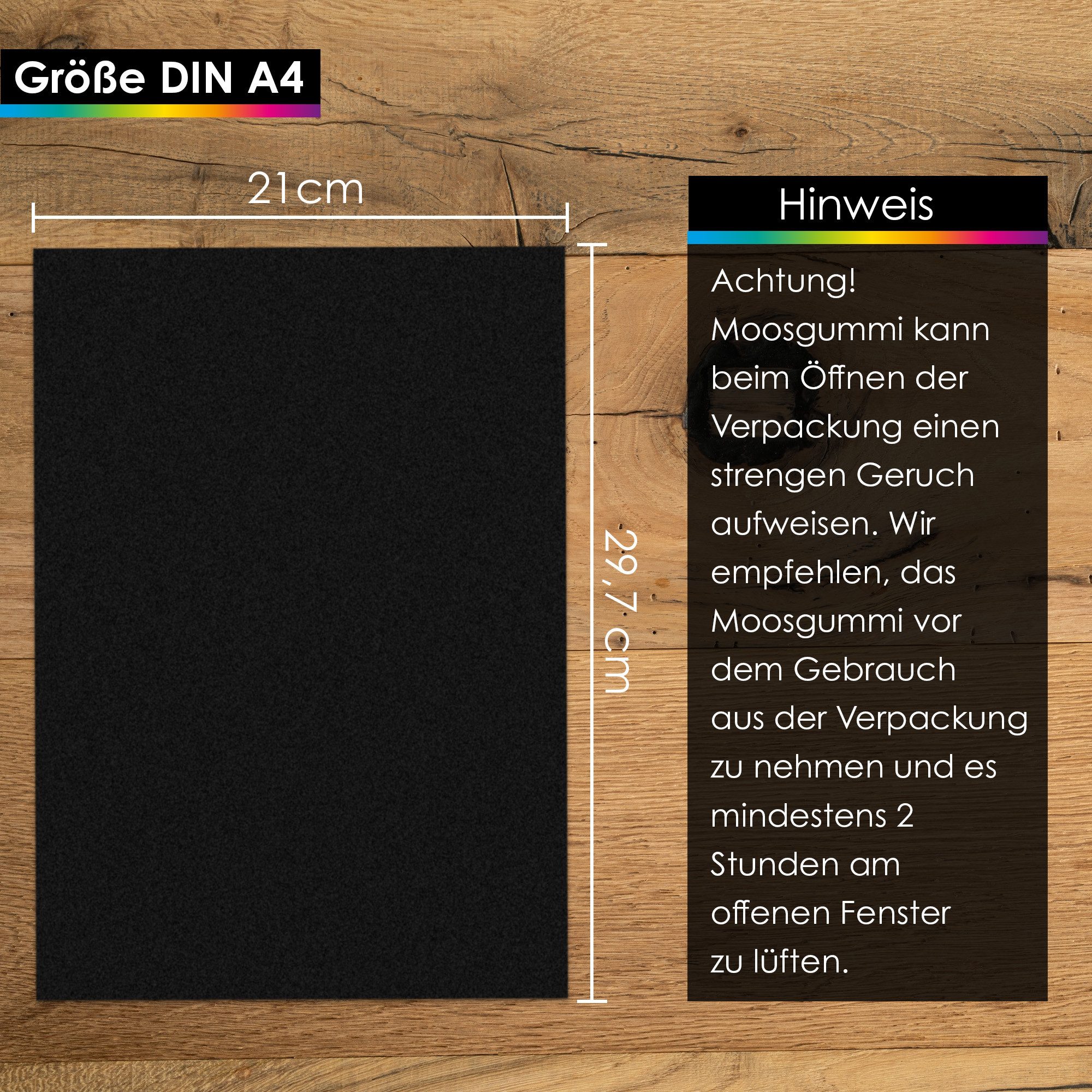 OfficeTree Moosgummi OfficeTree 27x Moosgummi schwarz 2mm - schwarzer Schaumstoff