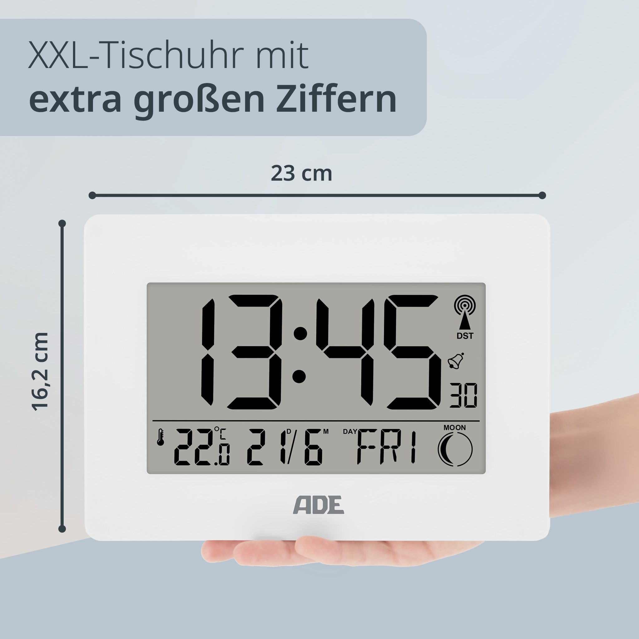 ADE Funktischuhr Digitale Tischuhr und Wanduhr günstig online kaufen