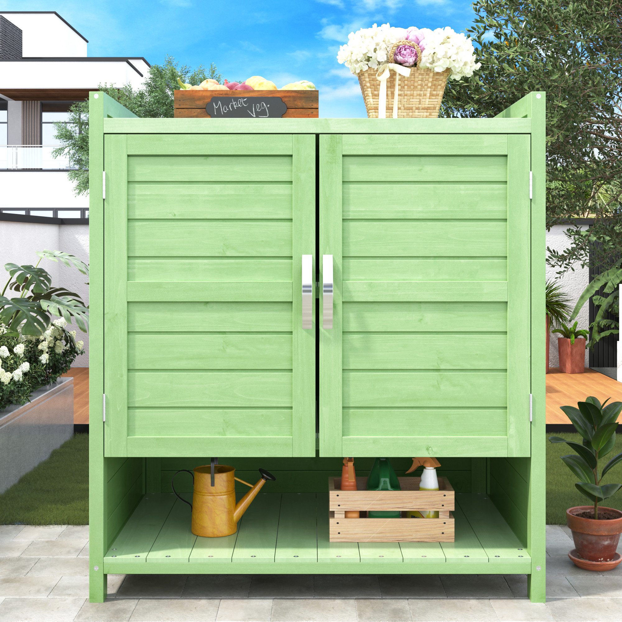 HAUSS SPOLE Garten-Geräteschrank Geräteschuppen, Balkonschrank, Geräteschra günstig online kaufen