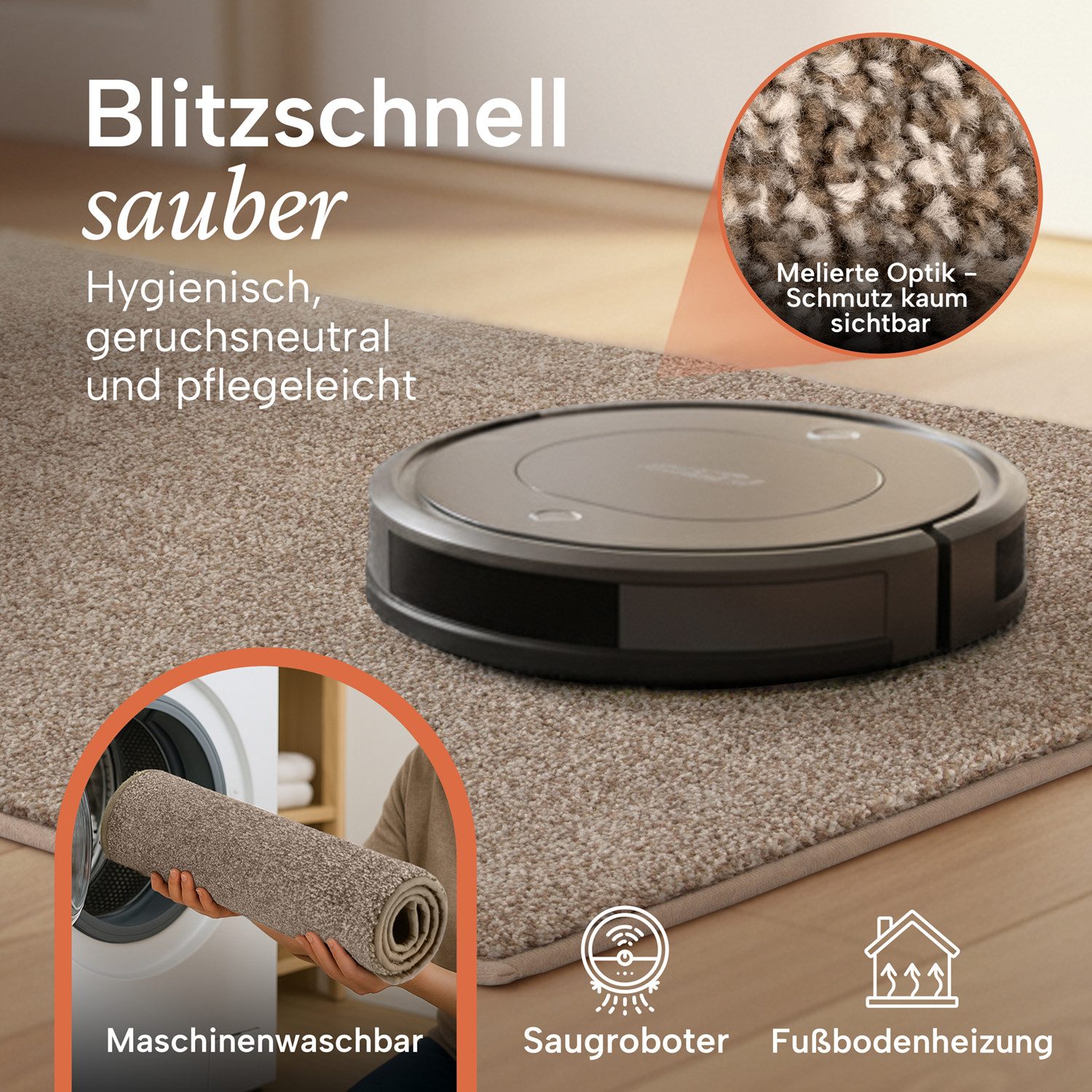 Blumtal Fußmatte Fußmatte außen & innen mit wasserdichter TPR-Rückseite, Mikrofaser Schmutzfangmatte- rutschfeste Fussmatte innen – Bild 5 von 5