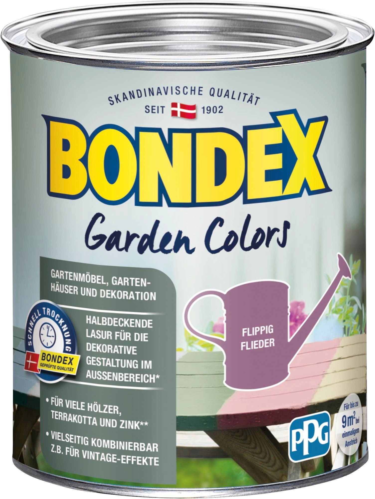 Bondex Wetterschutzfarbe GARDEN COLORS, Behagliches Grün, 0,75 Liter Inhalt