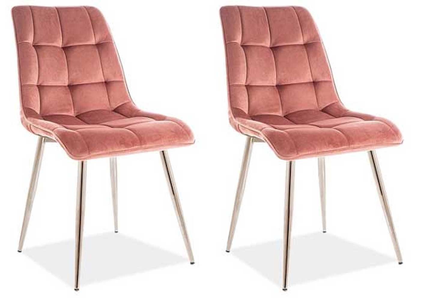 Feldmann-Wohnen Esszimmerstuhl Chik (2 St), altrosa 2er Set