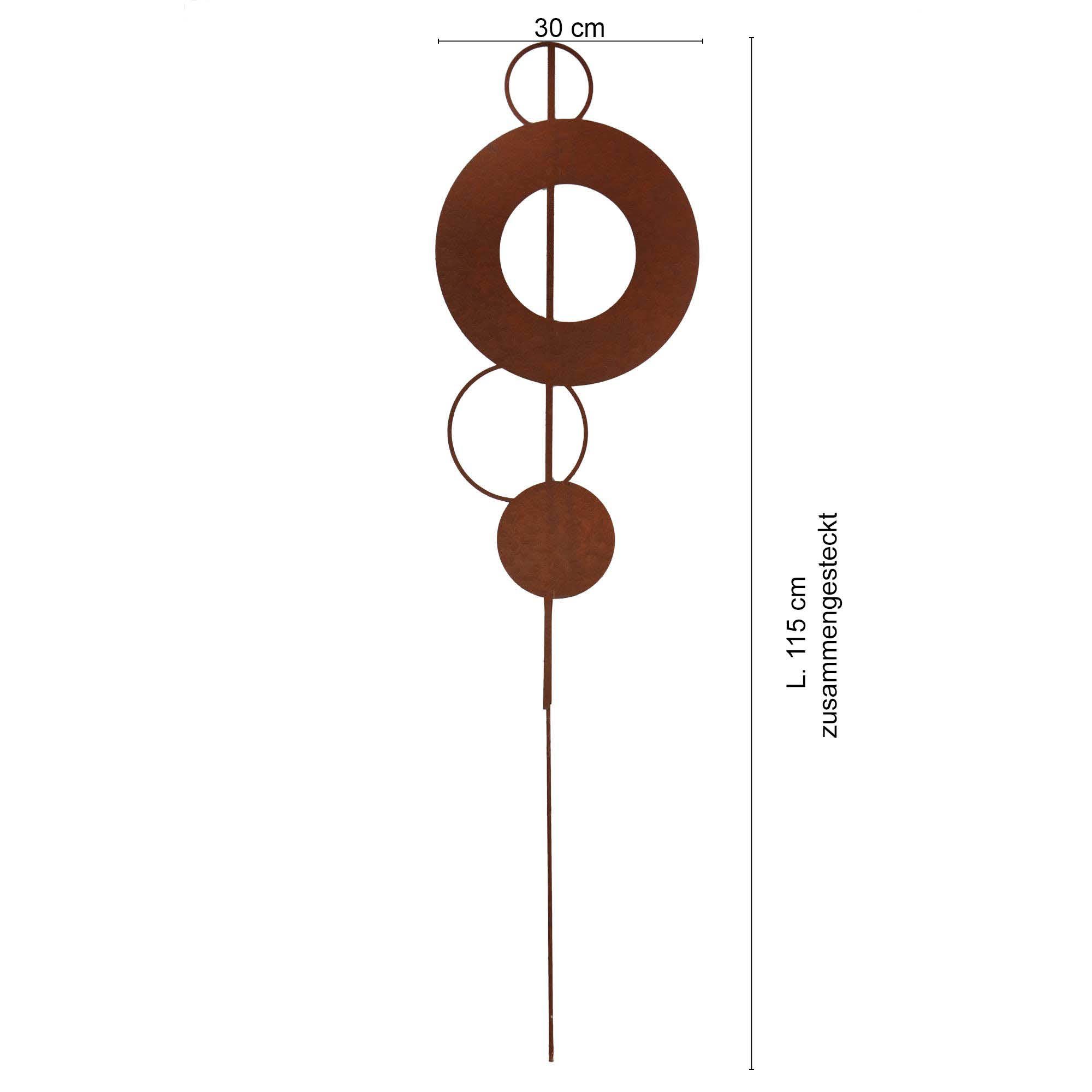 UNUS GARDEN Gartenstecker Stecker Rost Stab günstig online kaufen