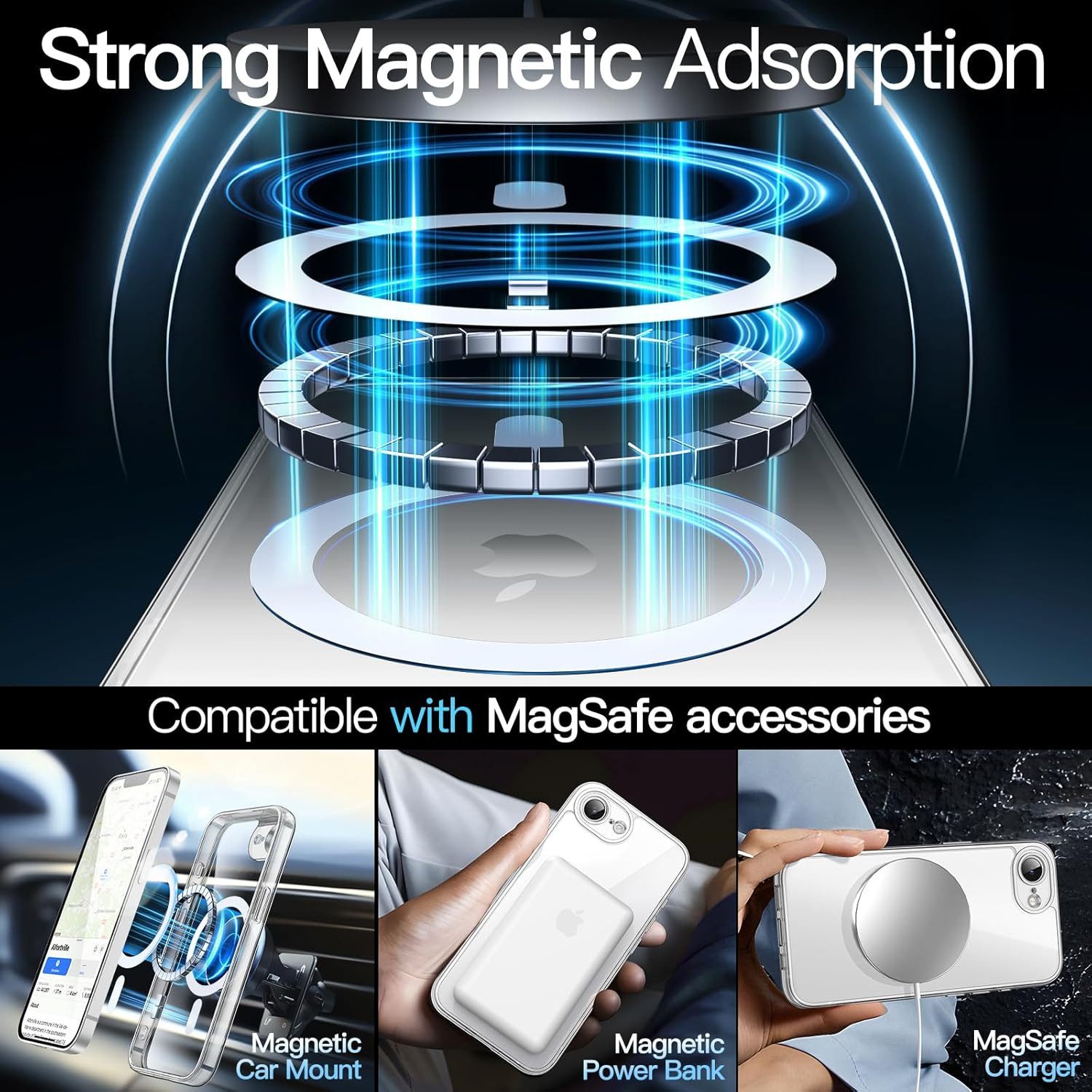MSM Handyhülle Hülle + 2X Schutzglas für Apple iPhone 16e Panzerfolie MagSafe Case – Bild 4 von 5