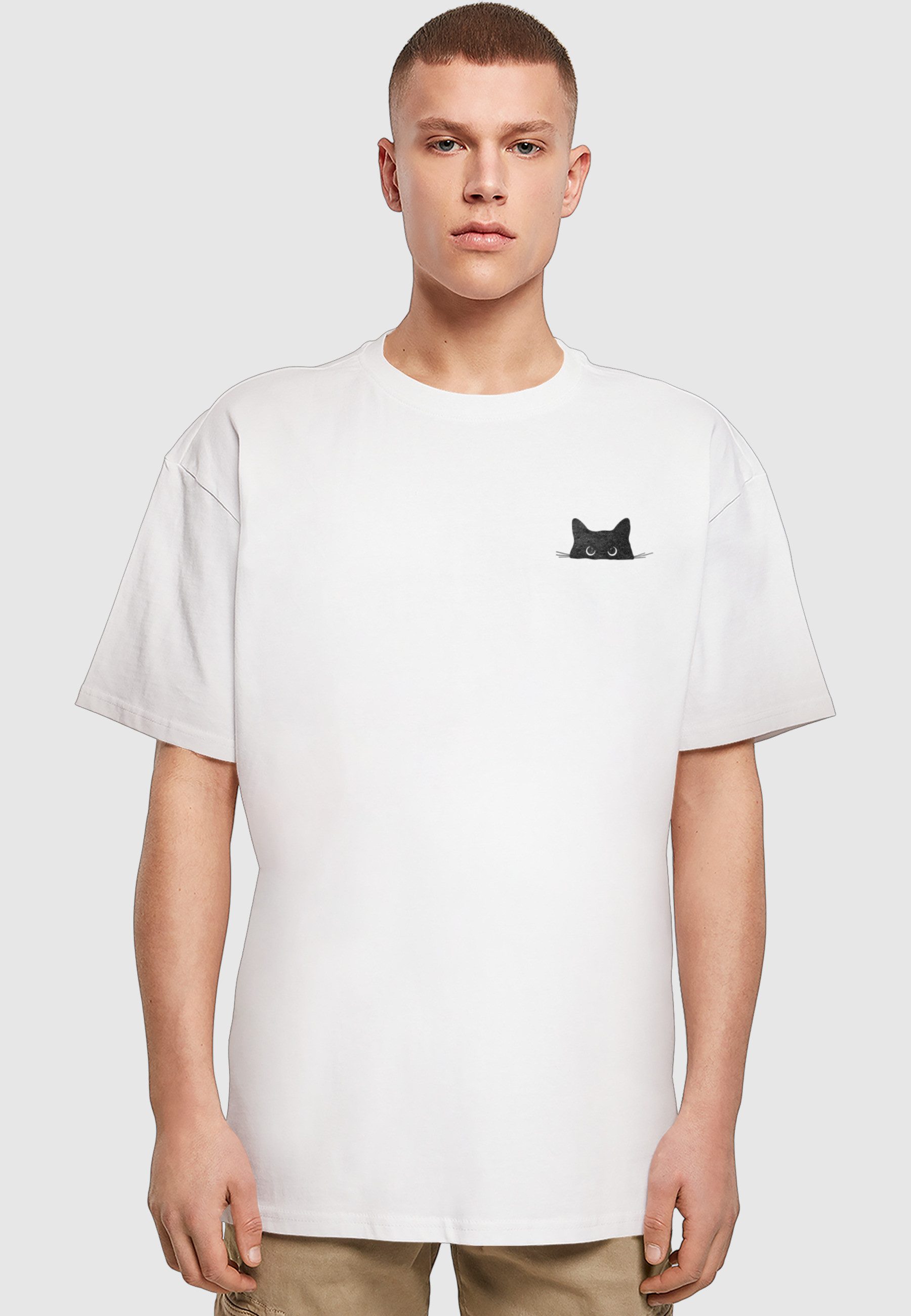 Merchcode T-Shirt Merchcode Halloween - Cat Tee (1-tlg)