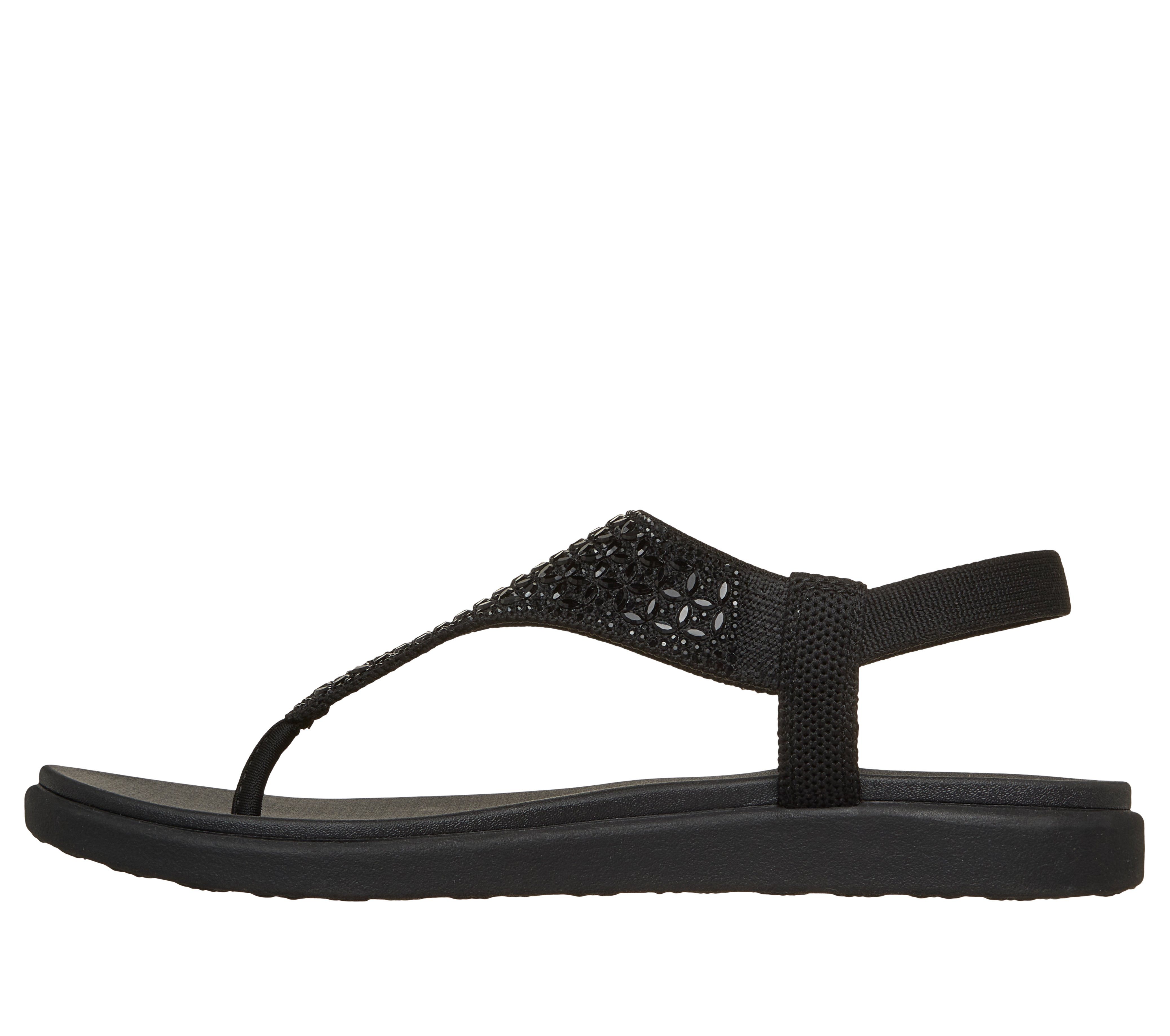 Skechers MEDITATION LUXE Sandale Sommerschuh, Zehentrenner, Strandschuh mit Glitzersteinchen – Bild 5 von 5