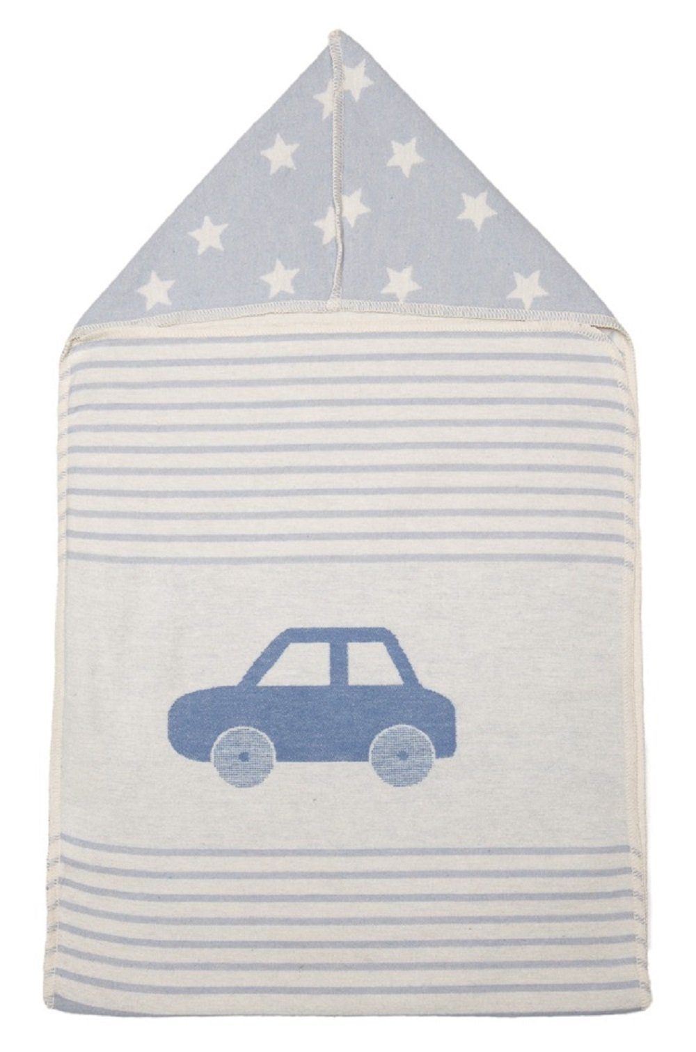 Babydecke »David Fussenegger Puckdecke mit Kaputze Juwel 'Auto' 45 x 76