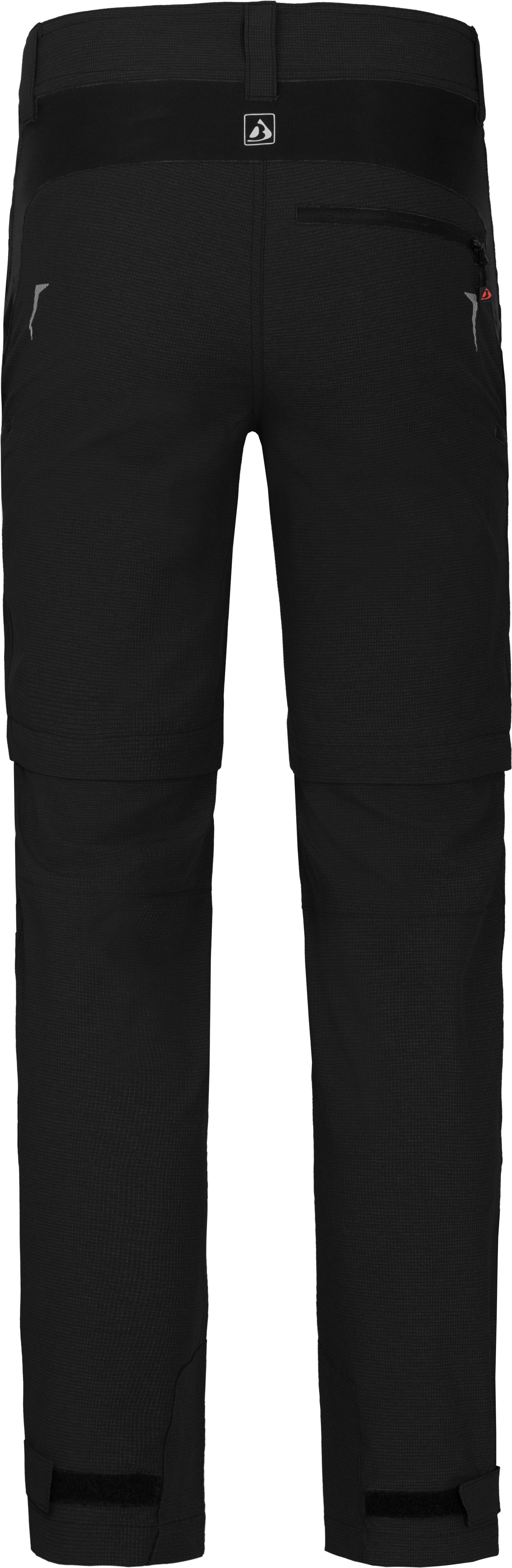 Bergson Outdoorhose PATTI Zipp-OFF Herren Outdoorhose & Radhose, robust, elastisch, Normalgrößen, schwarz