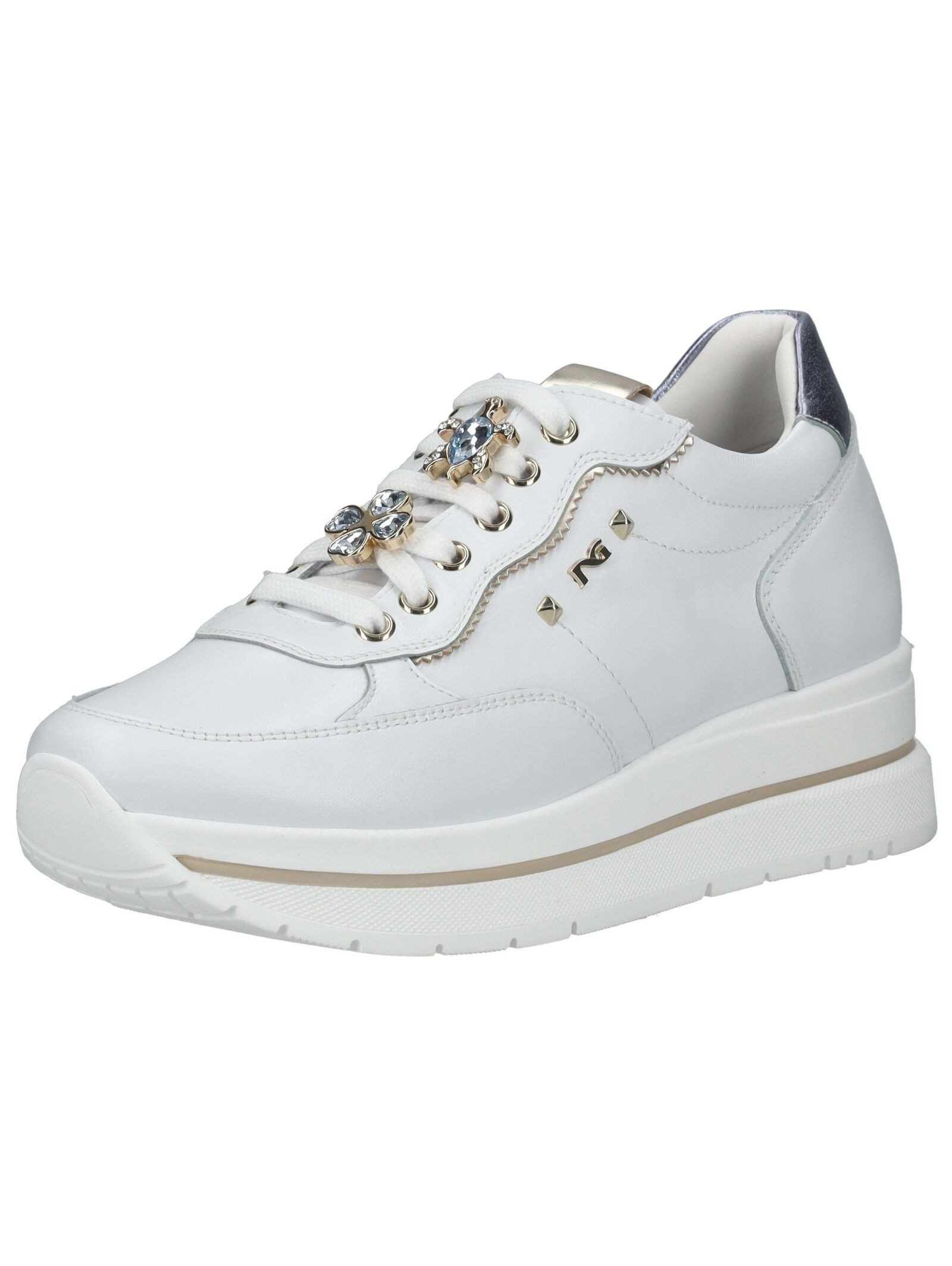 Sneaker Lederimitat/Nylon Plateausneaker