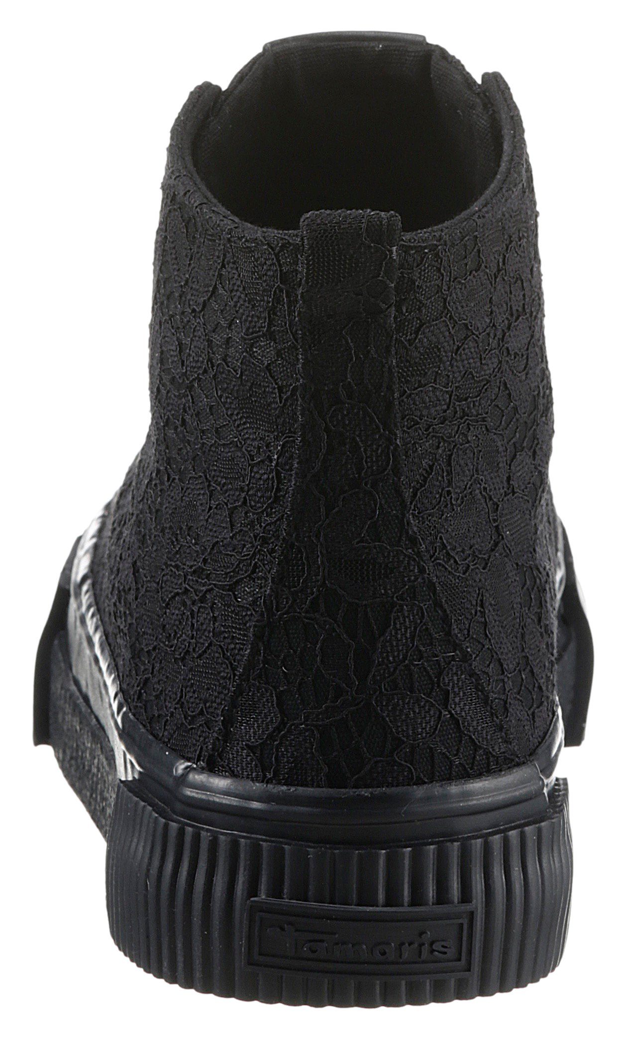 Sneaker in bequemer Form mit schwarz Spitze Tamaris