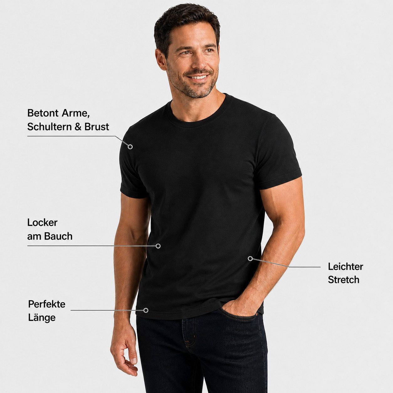 Sitztgut T-Shirt Classic Crew Neck T-Shirt (1-tlg)