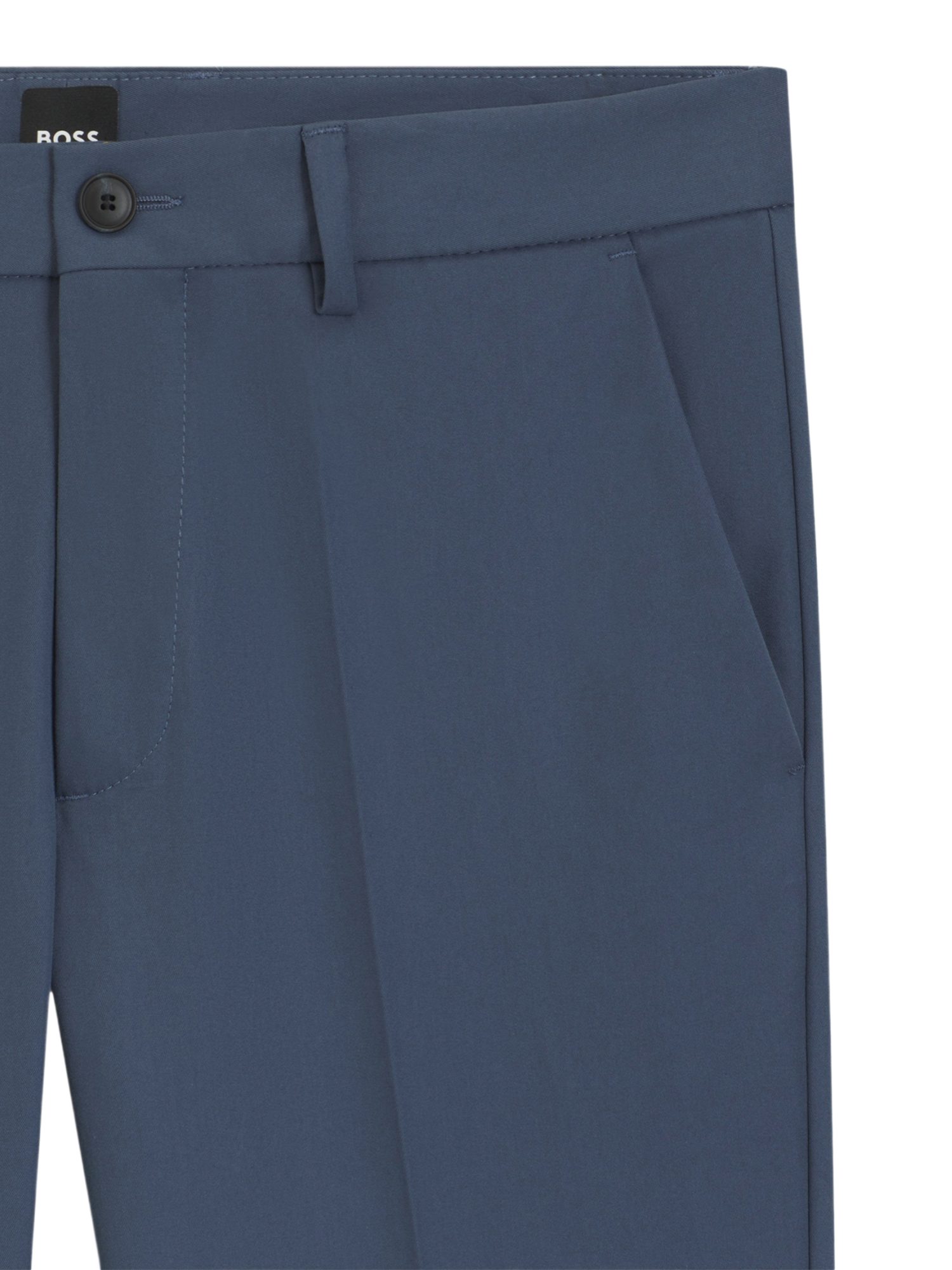 BOSS Stoffhose BOSS Men Black blau,Casual,Baumwolle,Unifarben,Slim Fit,Mittel