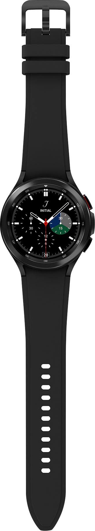 schwarz Uhr, OS Watch Tracker, Galaxy cm/1,4 by 46mm (3,46 LTE Zoll, classic | Google), Wear Smartwatch Fitness Gesundheitsfunktionen Fitness 4 schwarz Samsung