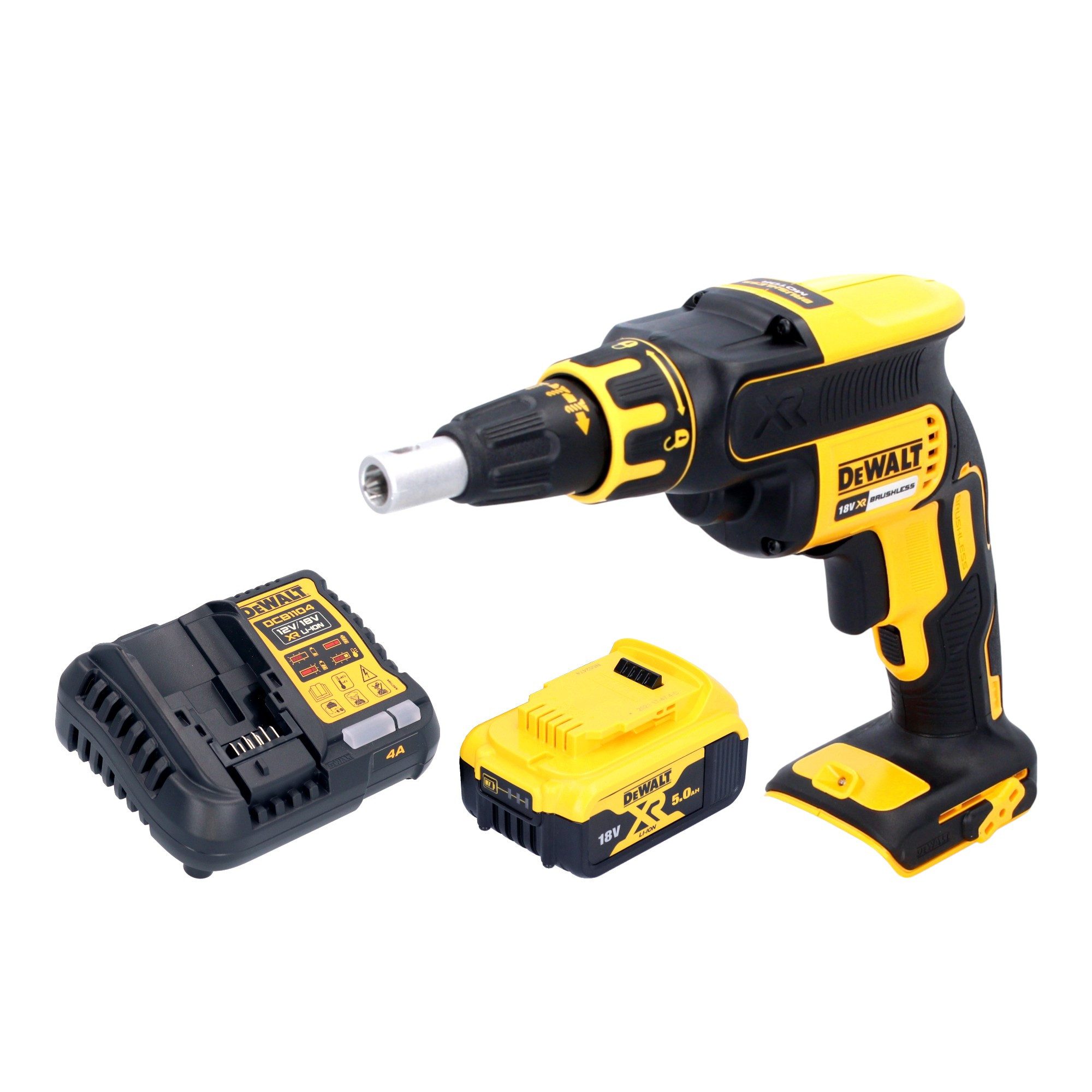 DeWalt Akku-Trockenbauschrauber DCF 620 P1 18 V 30 Nm Brushless + 1x Akku 5,0 Ah + Ladegerät