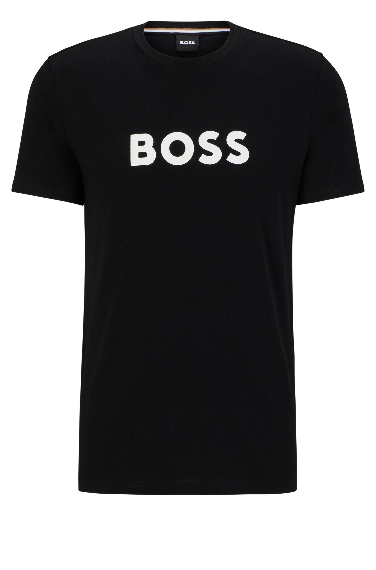 BOSS T-Shirt mit Logo (1-tlg) 001 black