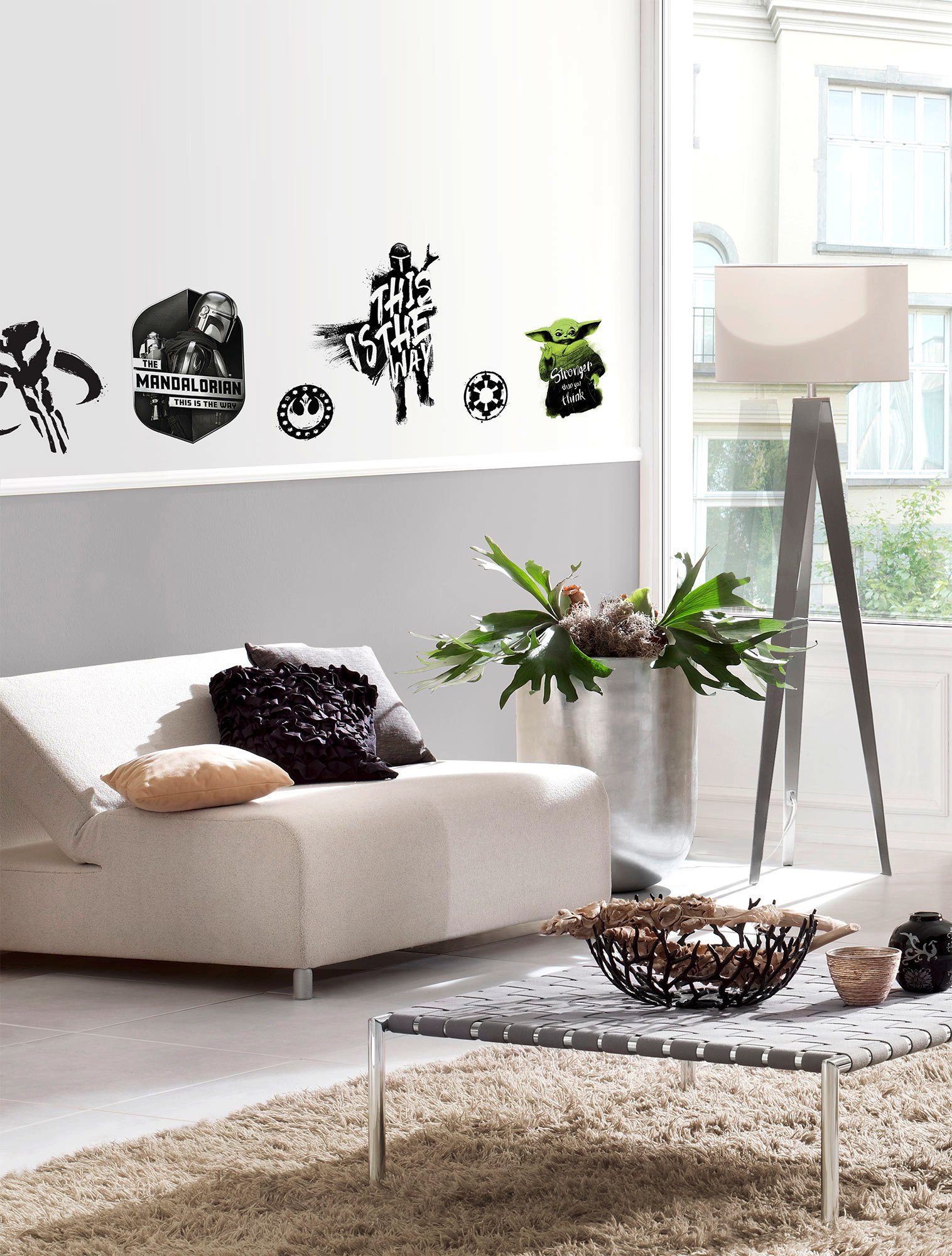 Komar Wandtattoo Mandalorian Legend - Größe 50 x 70 cm (6 St), selbstklebend, Wandsticker, Kinderzimmer
