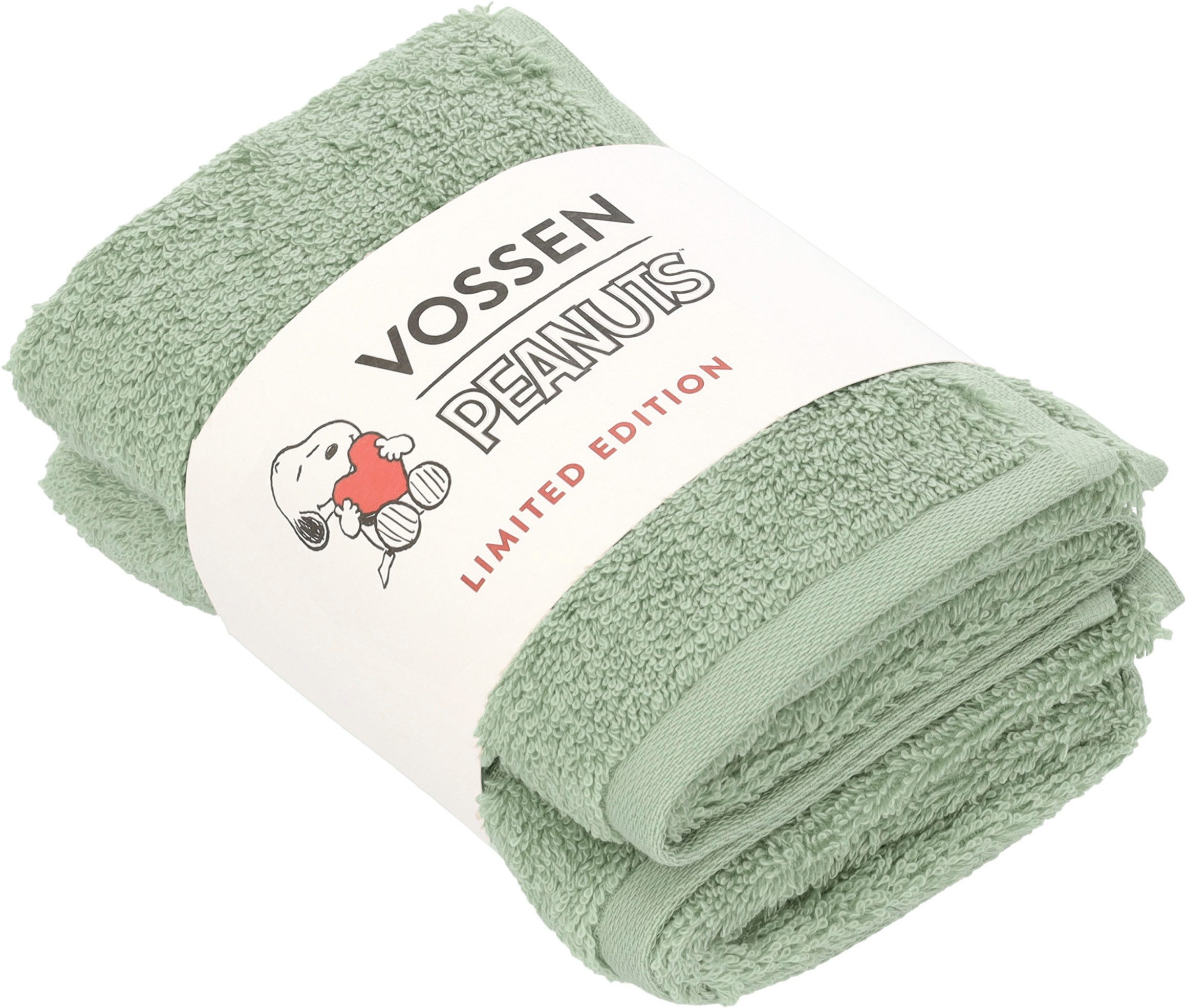 Vossen Gästehandtücher SLEEPY SNOOPY, Frottier (2-St), mit Veloursbordüren und Snoopy Stick